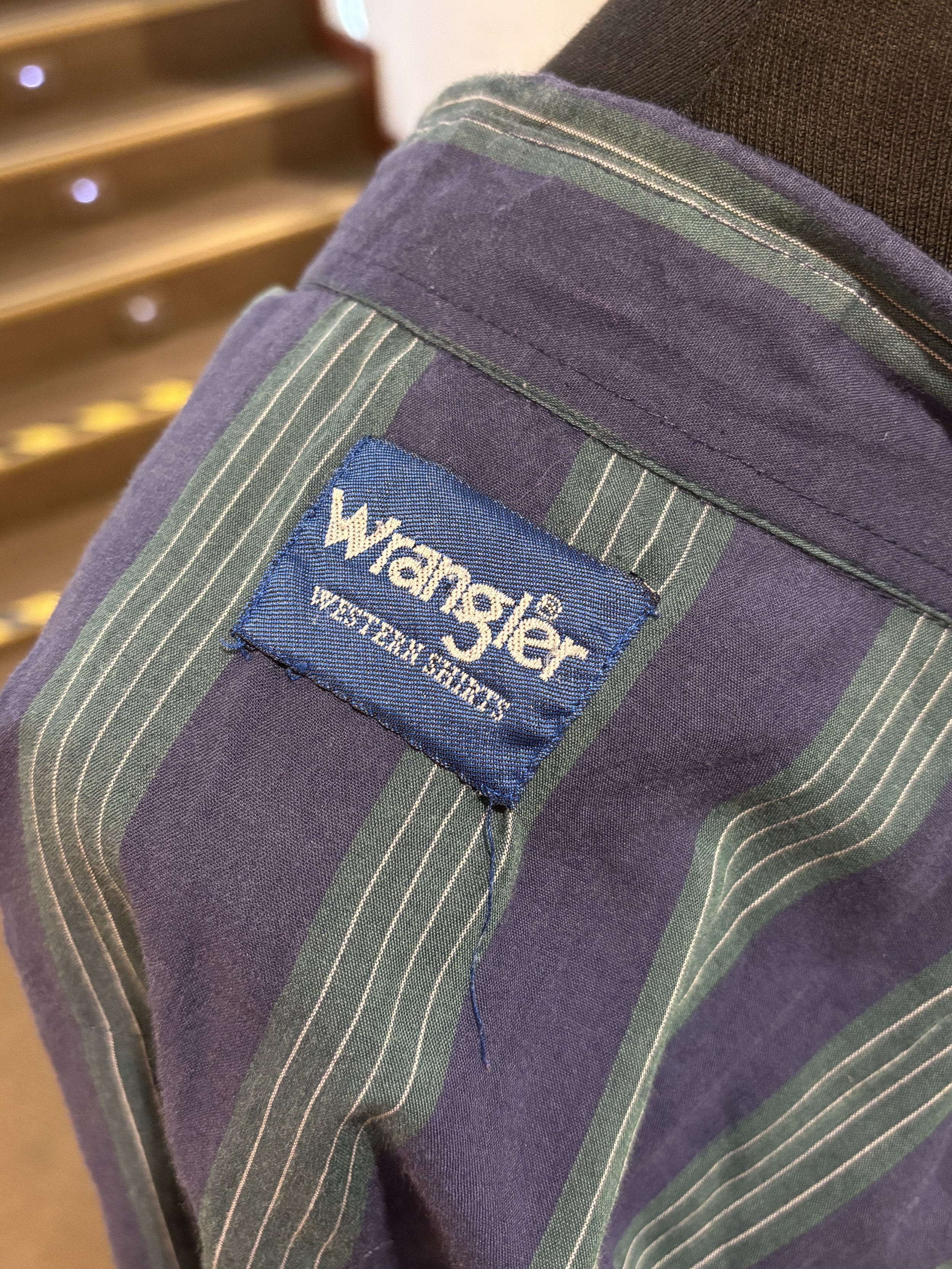 Camisa vintage western corte cowboy Wrangler manga corta