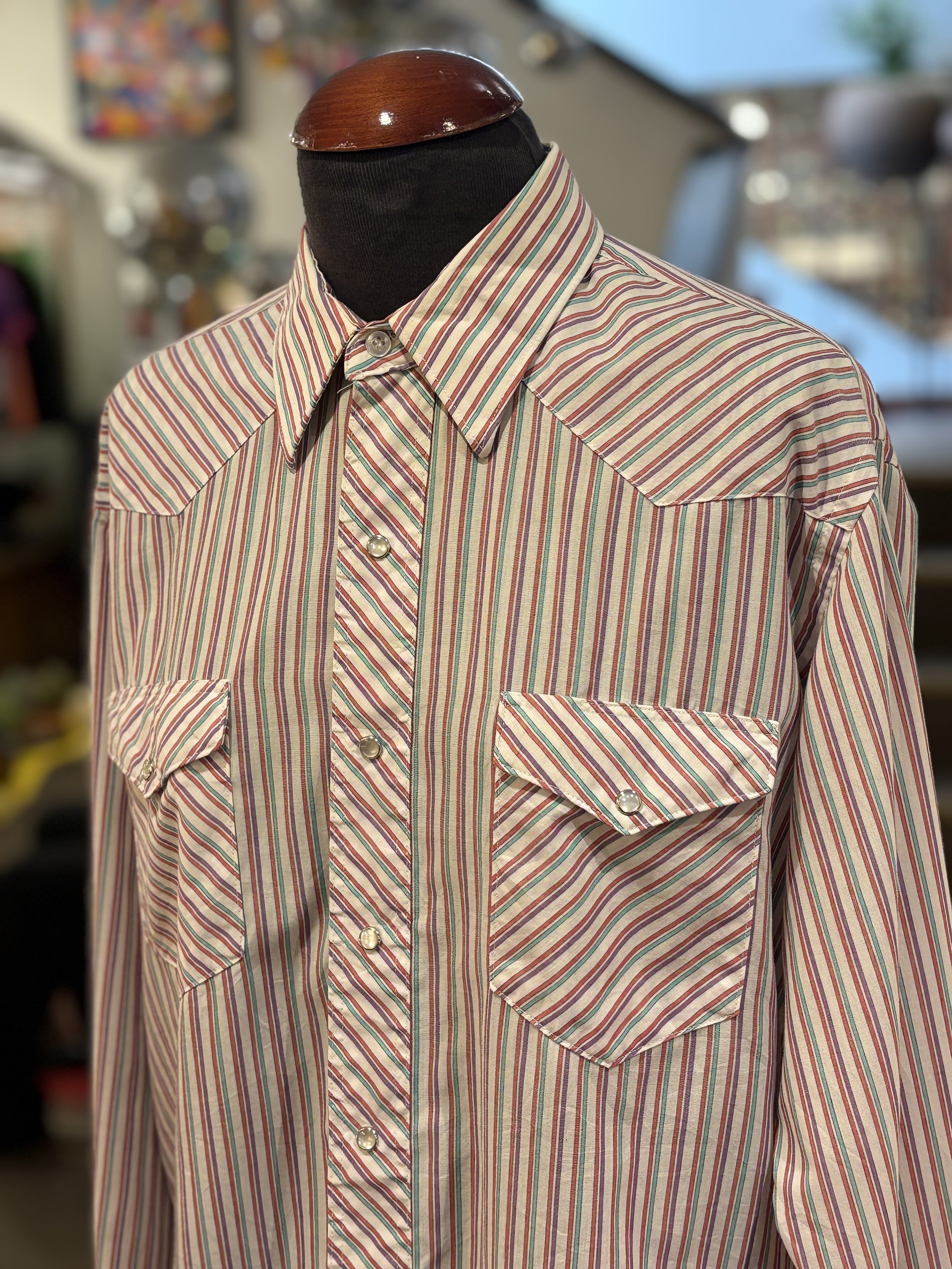 Camisa vintage western cowboy cut Wrangler USA
