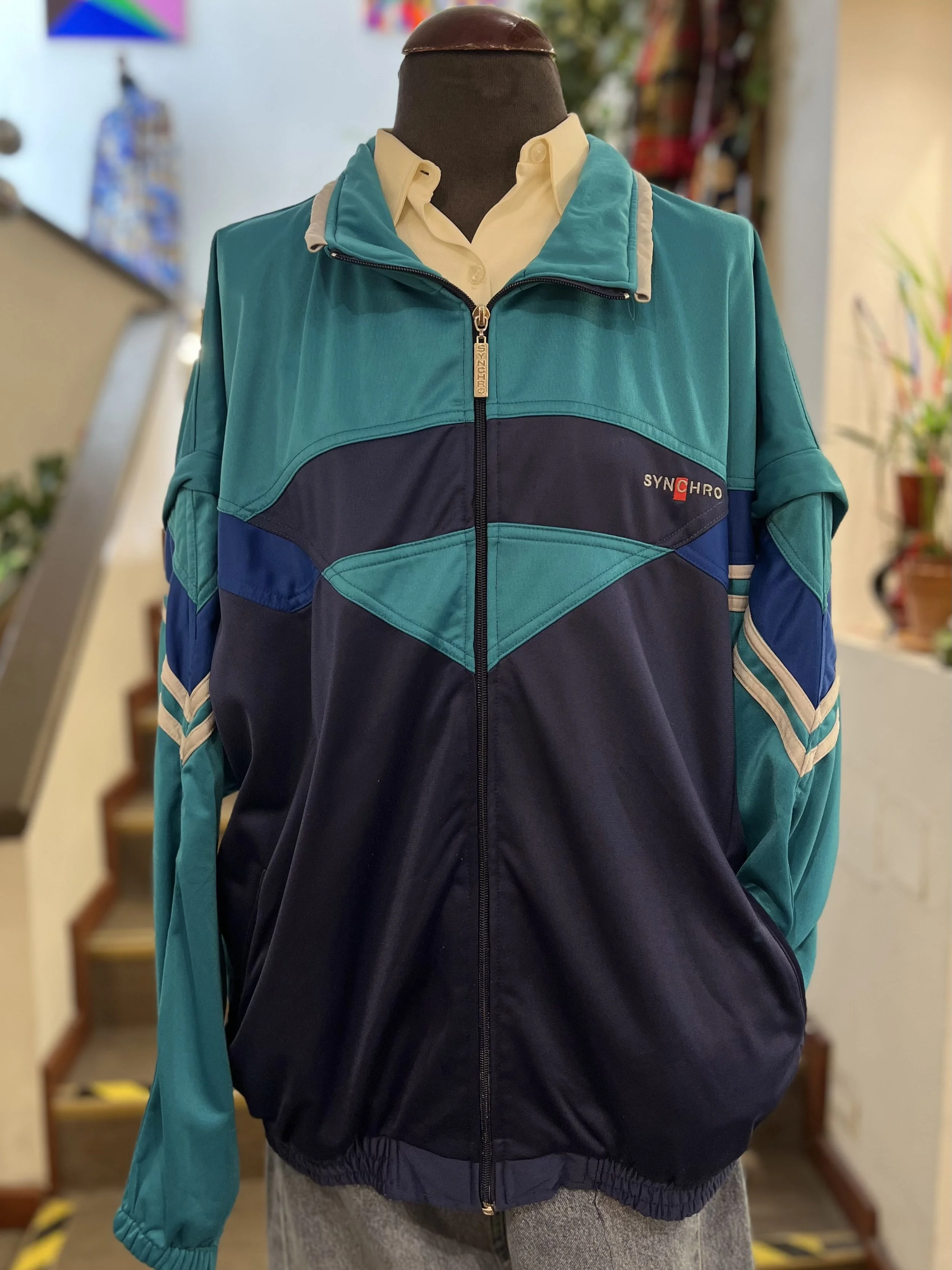 Chaqueta vintage deportiva años 90 made in italy con mangas desmontables sportswear vintage jacket