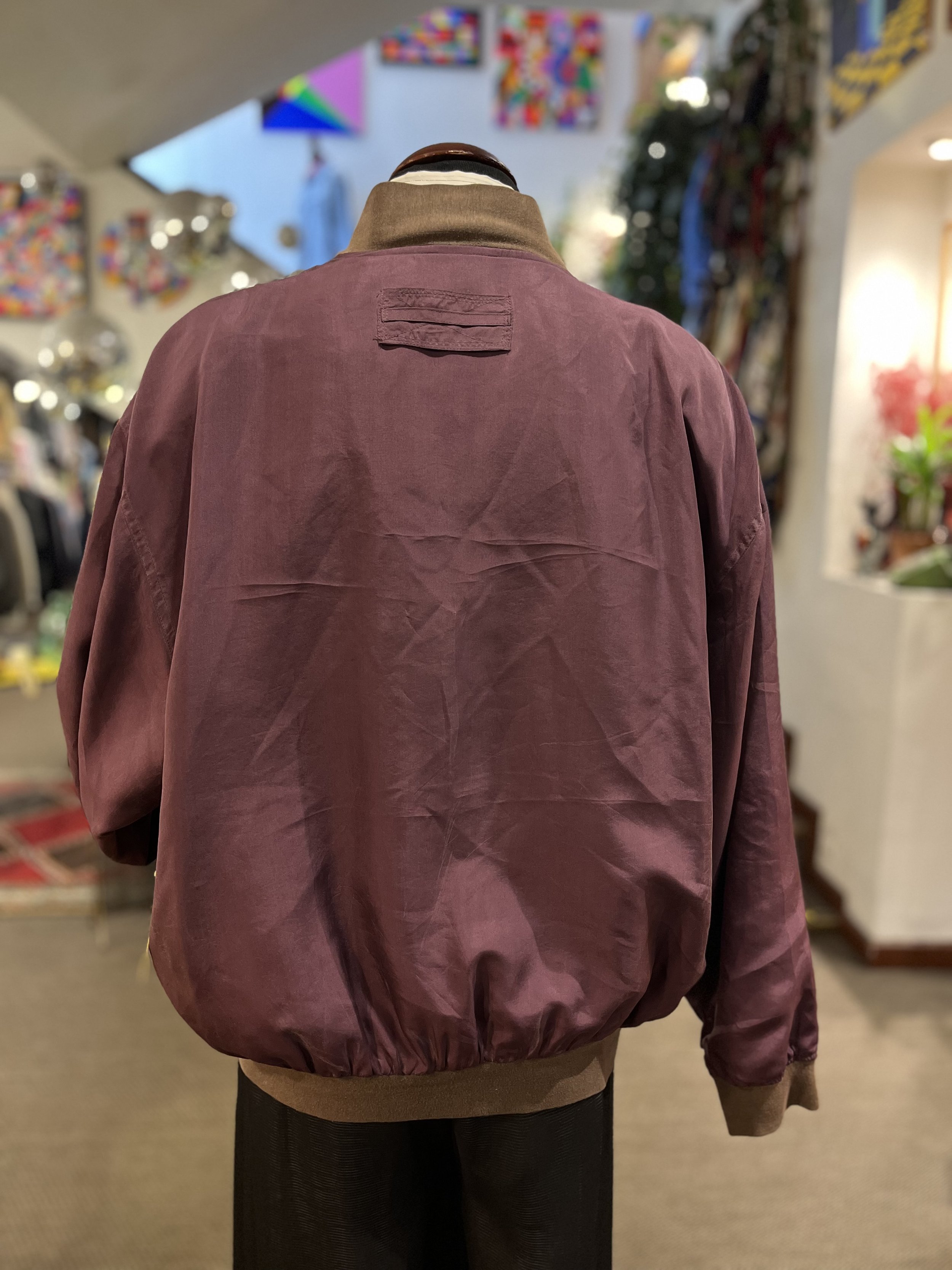 Chaqueta bomber vintage de seda silk