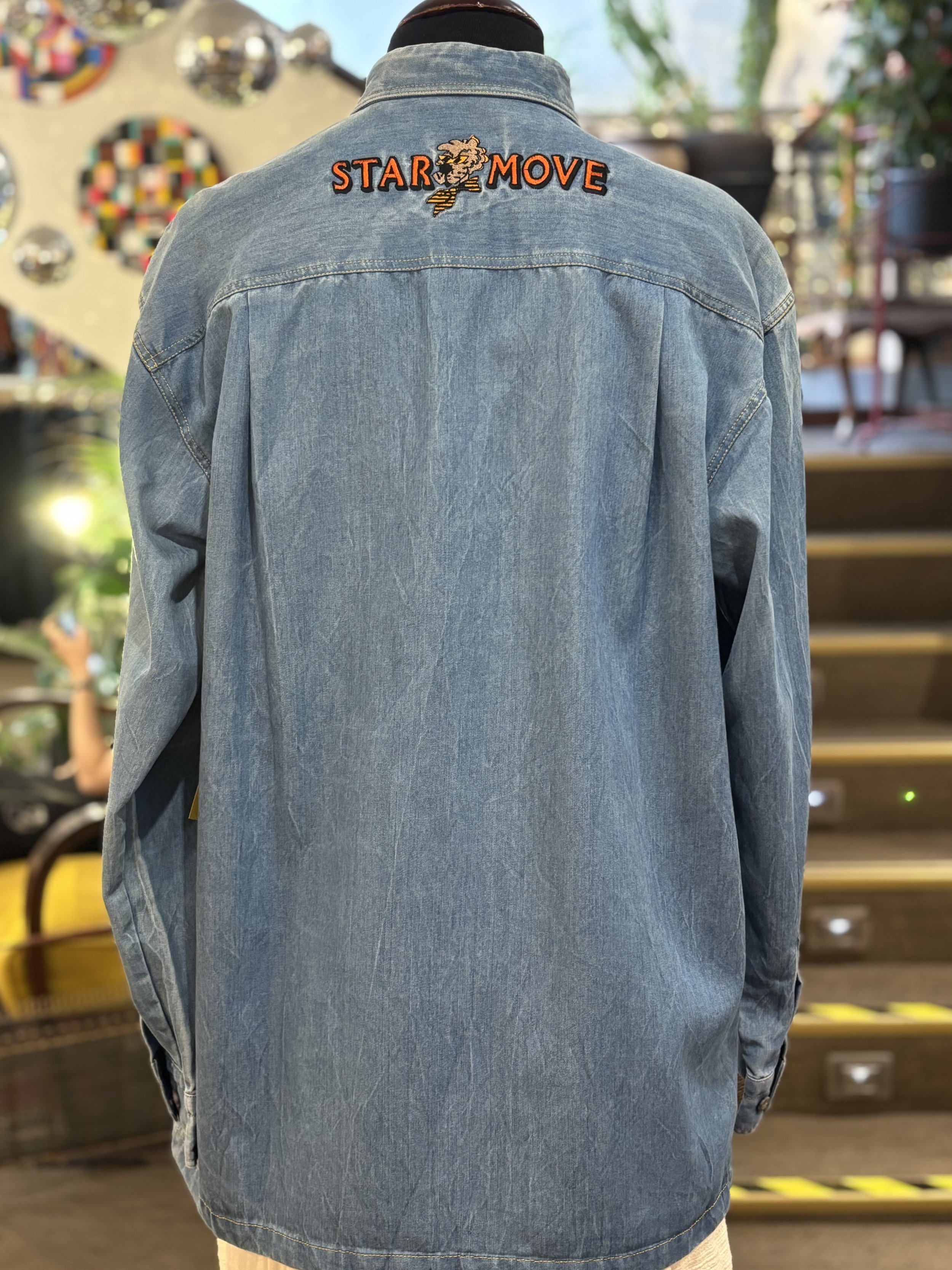 Camisa denim vintage bordados