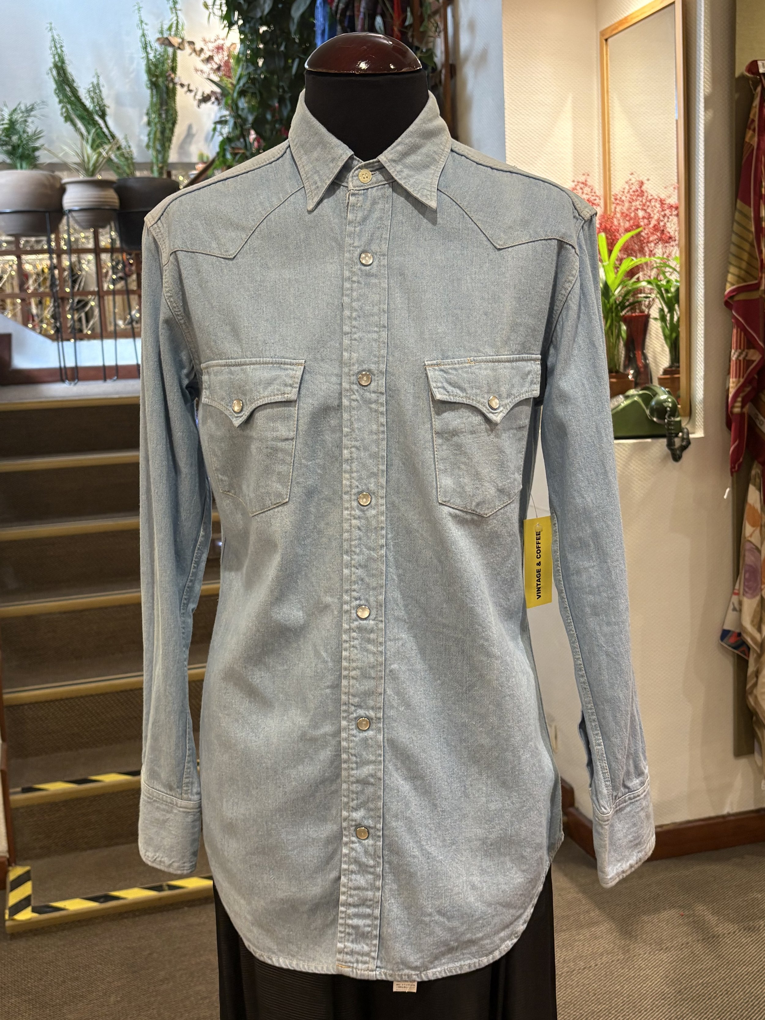 Camisa vintage vaquera de Big-John japonesa