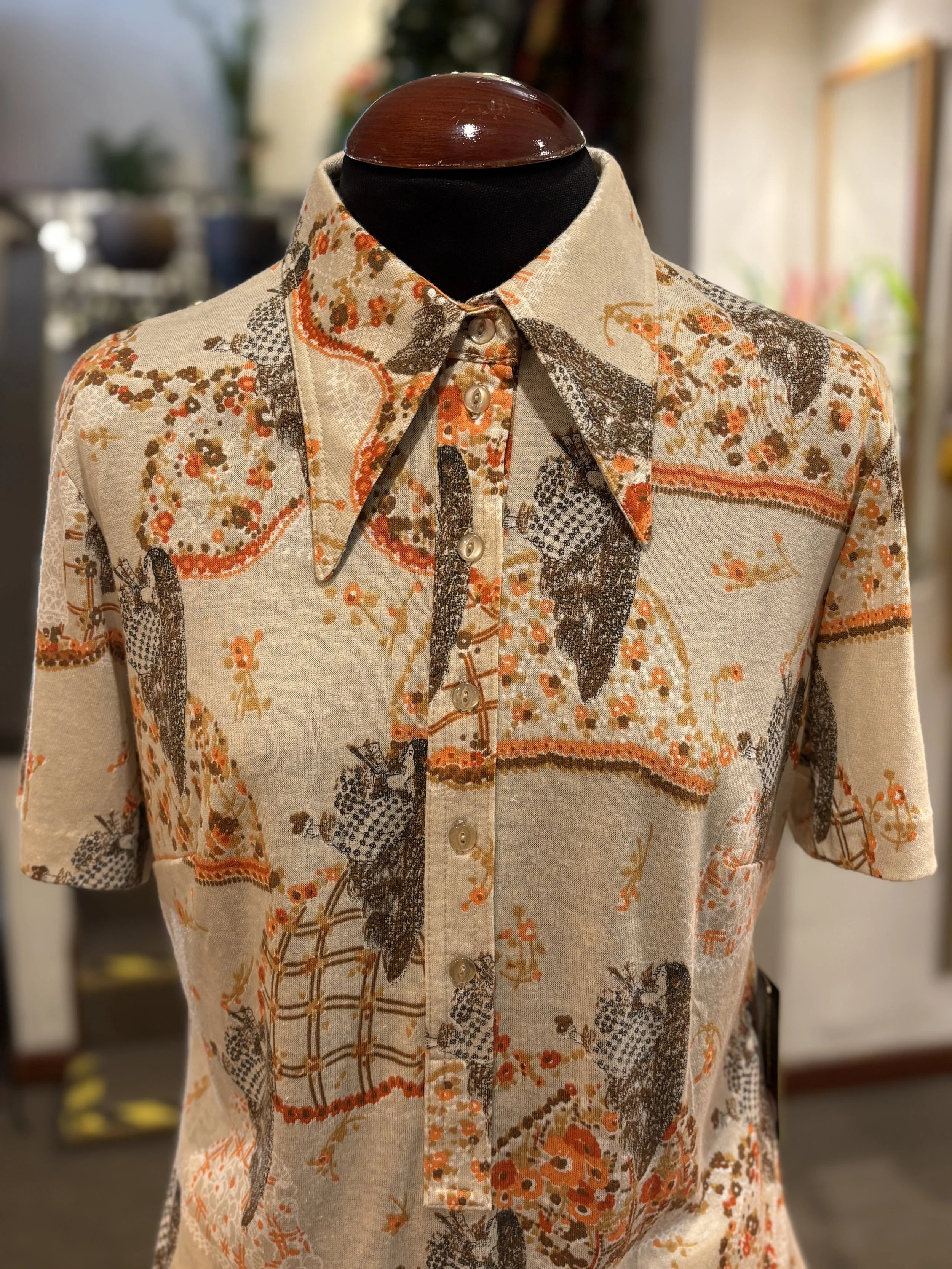 Camisa tipo polo vintage TGL STOCKHOLM años 70 made in finland