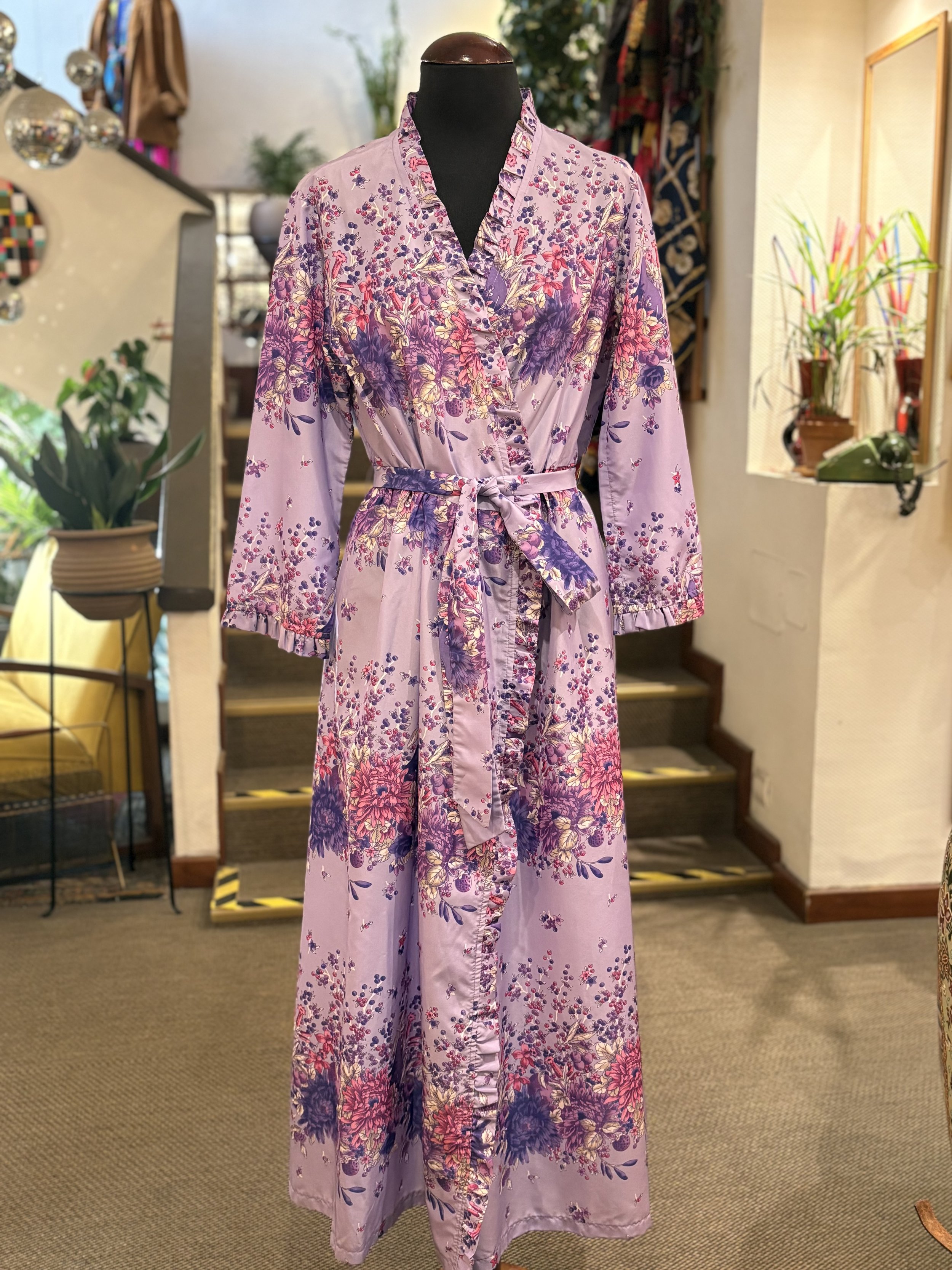 Vestido bata lavanda 70´S