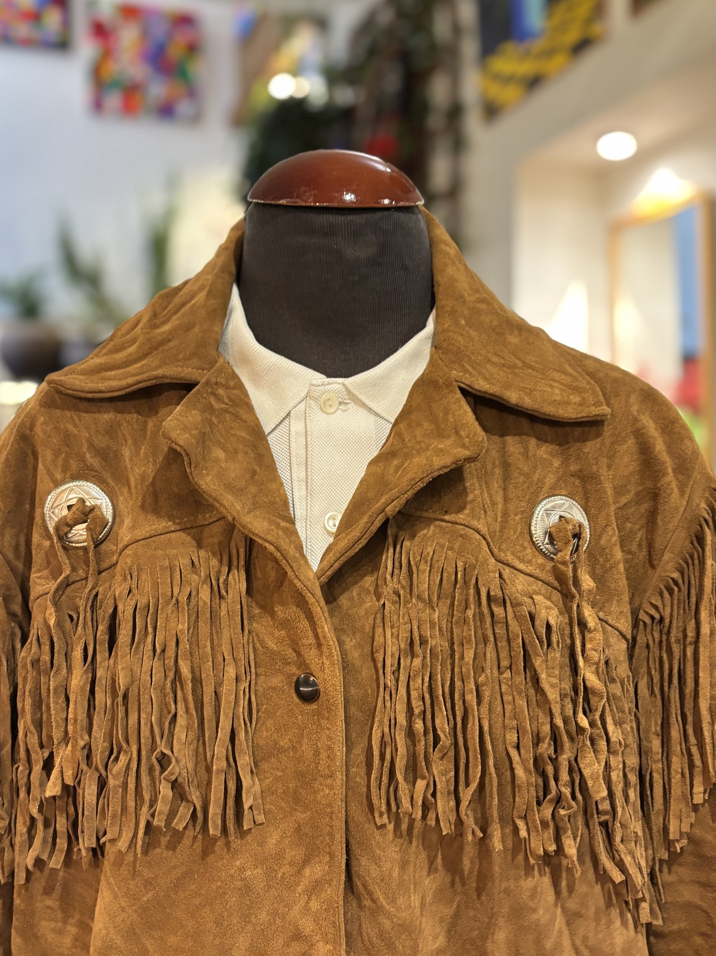 Chaqueta vintage de ante western Excelled made in Usa años 70