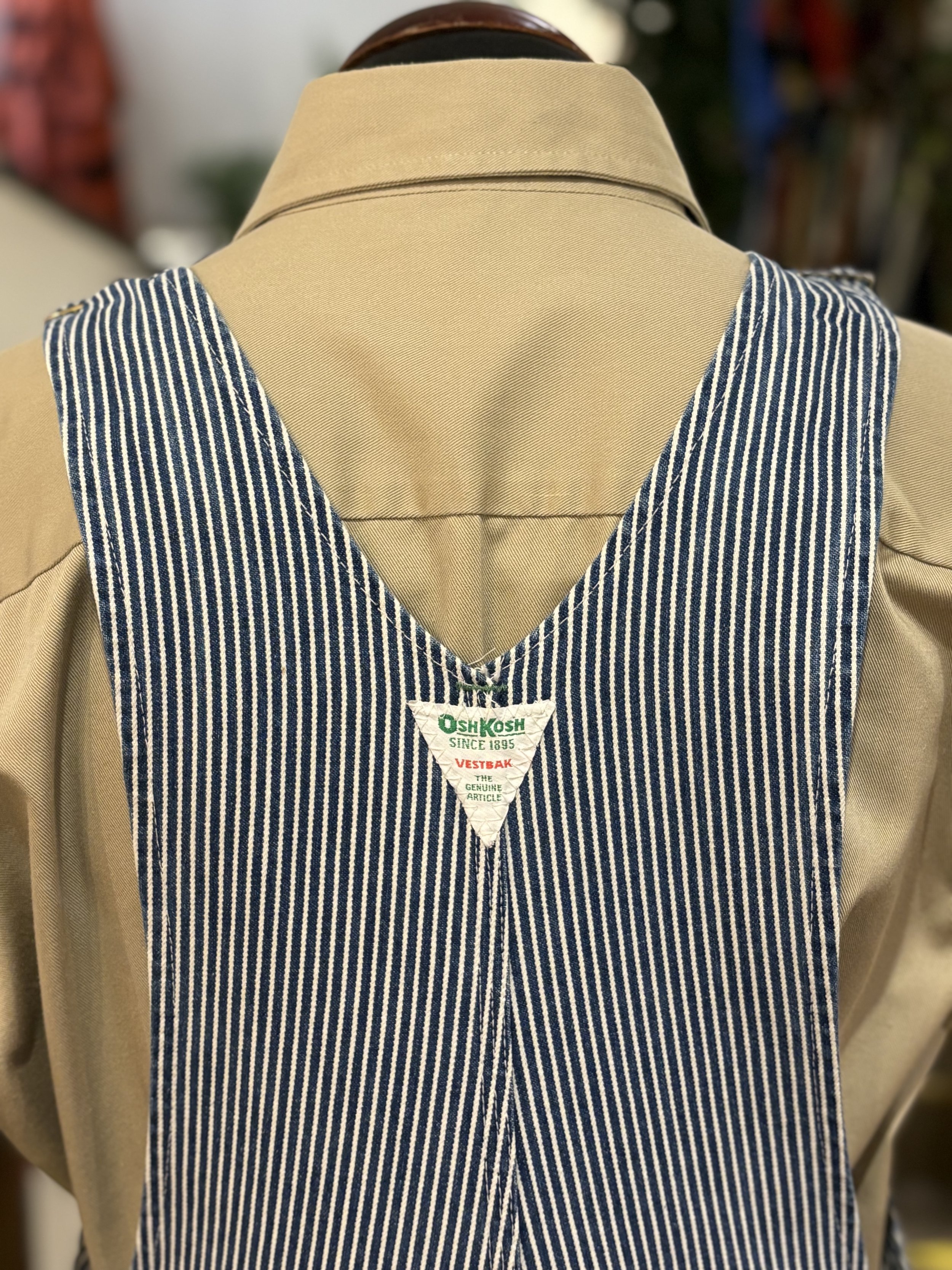 Peto vintage original de Oshkosh made in usa hickory stripe años 80