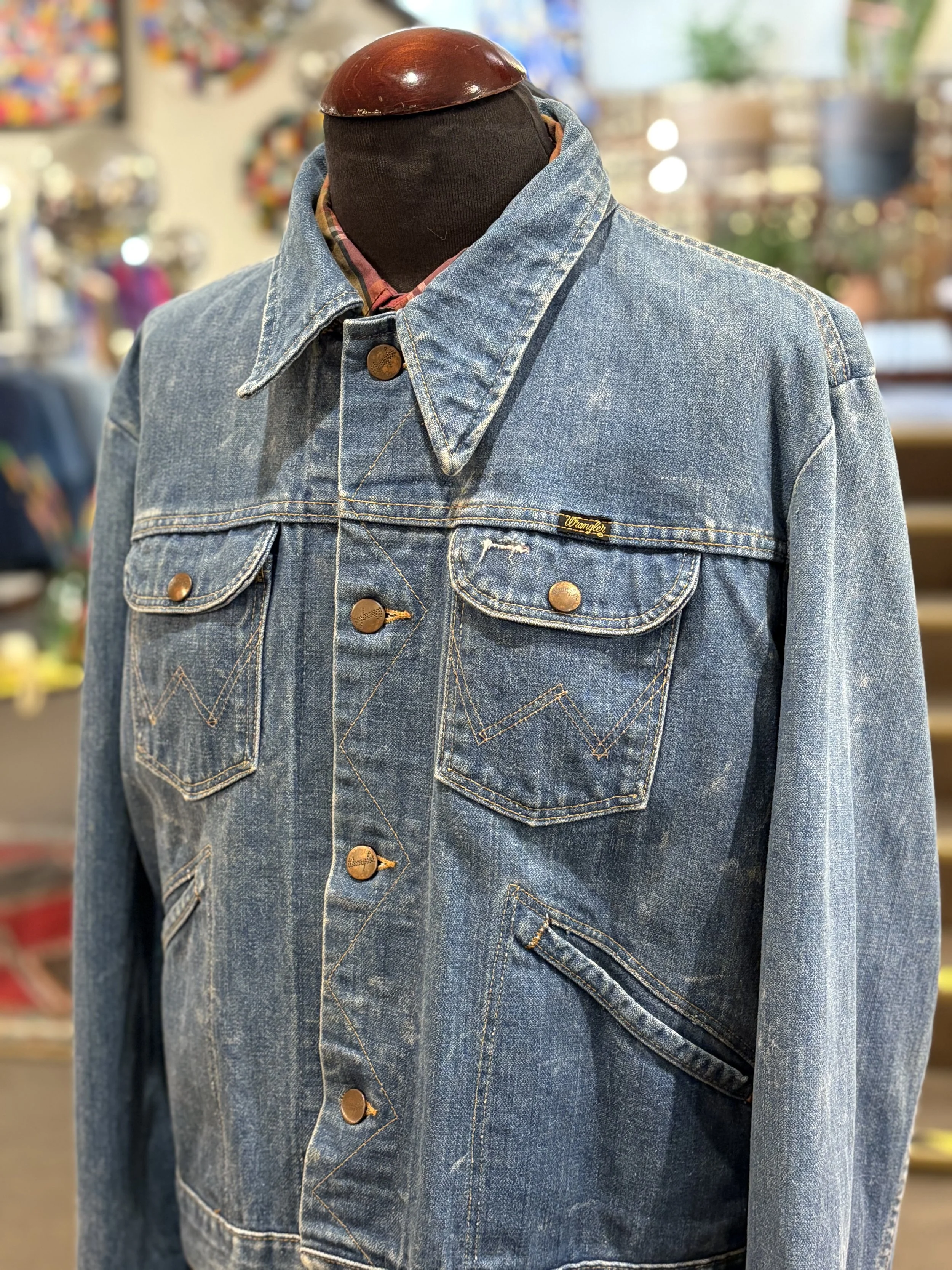 Chaqueta vintage vaquera Wrangler años 70 made in usa