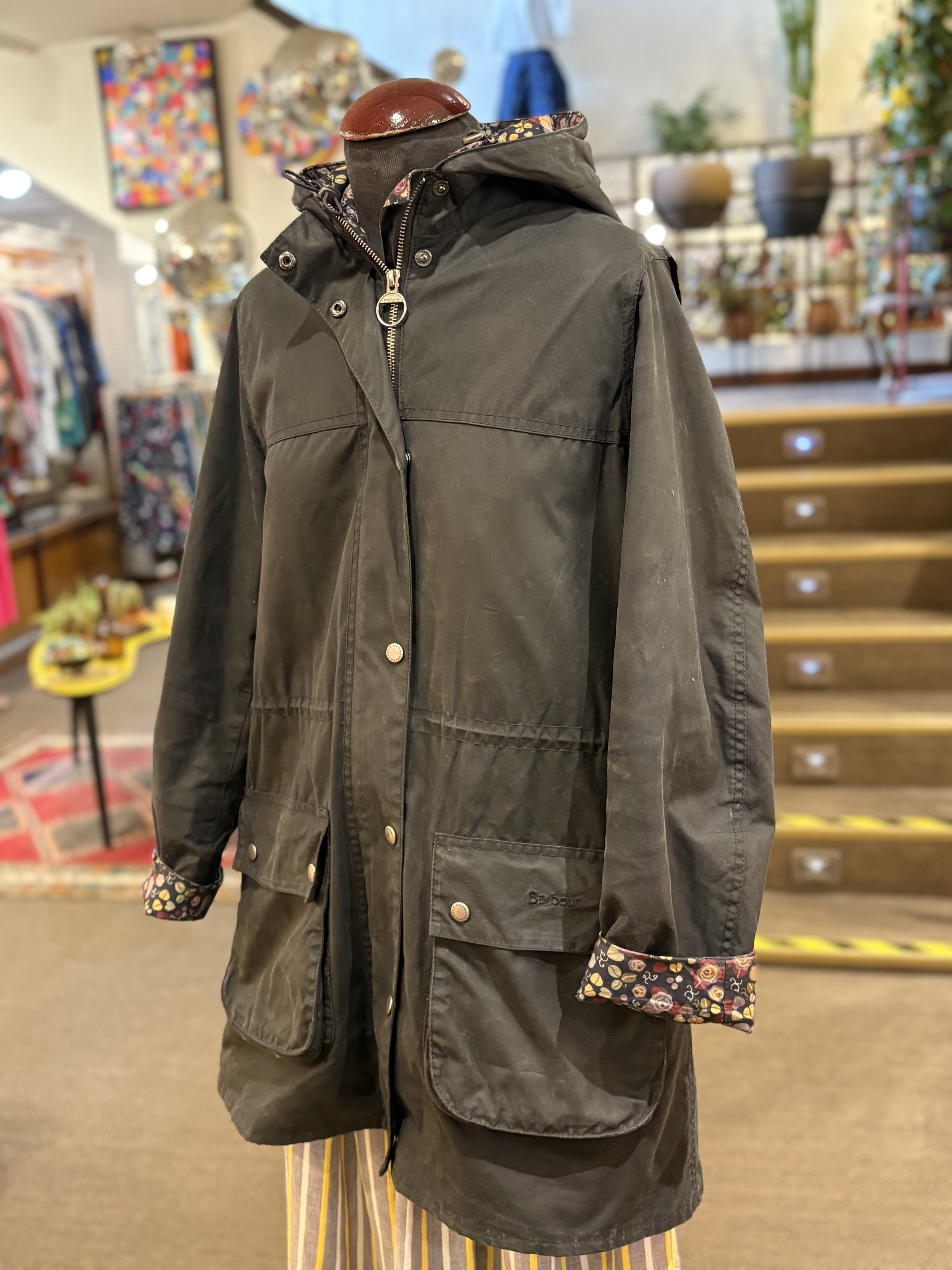 Barbour wax jacket 100% algodón encerado chaqueta encerada de barbour con capucha mujer