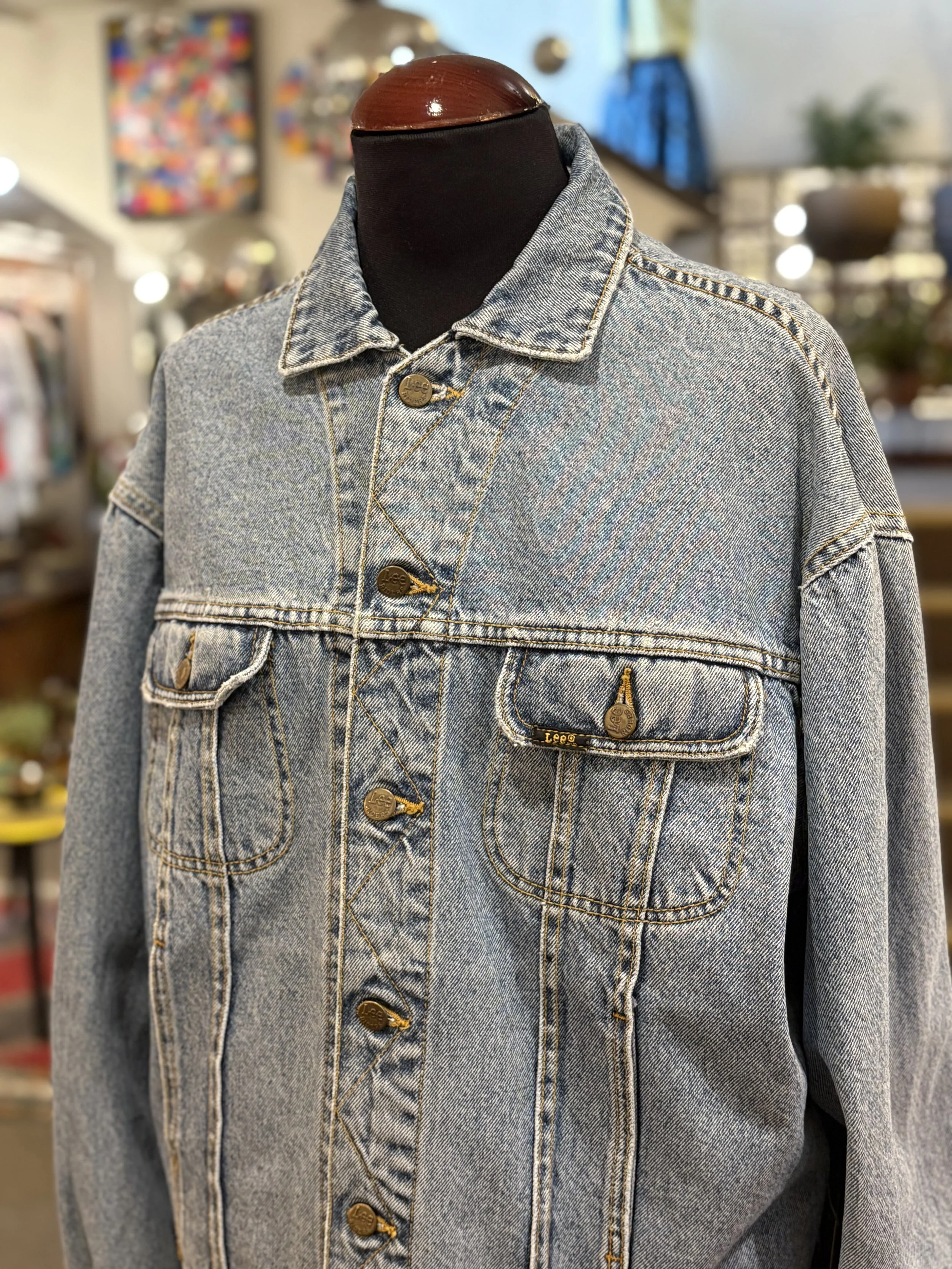 Vintage denim jacket de LEE Riders años 80 bolsillos laterales