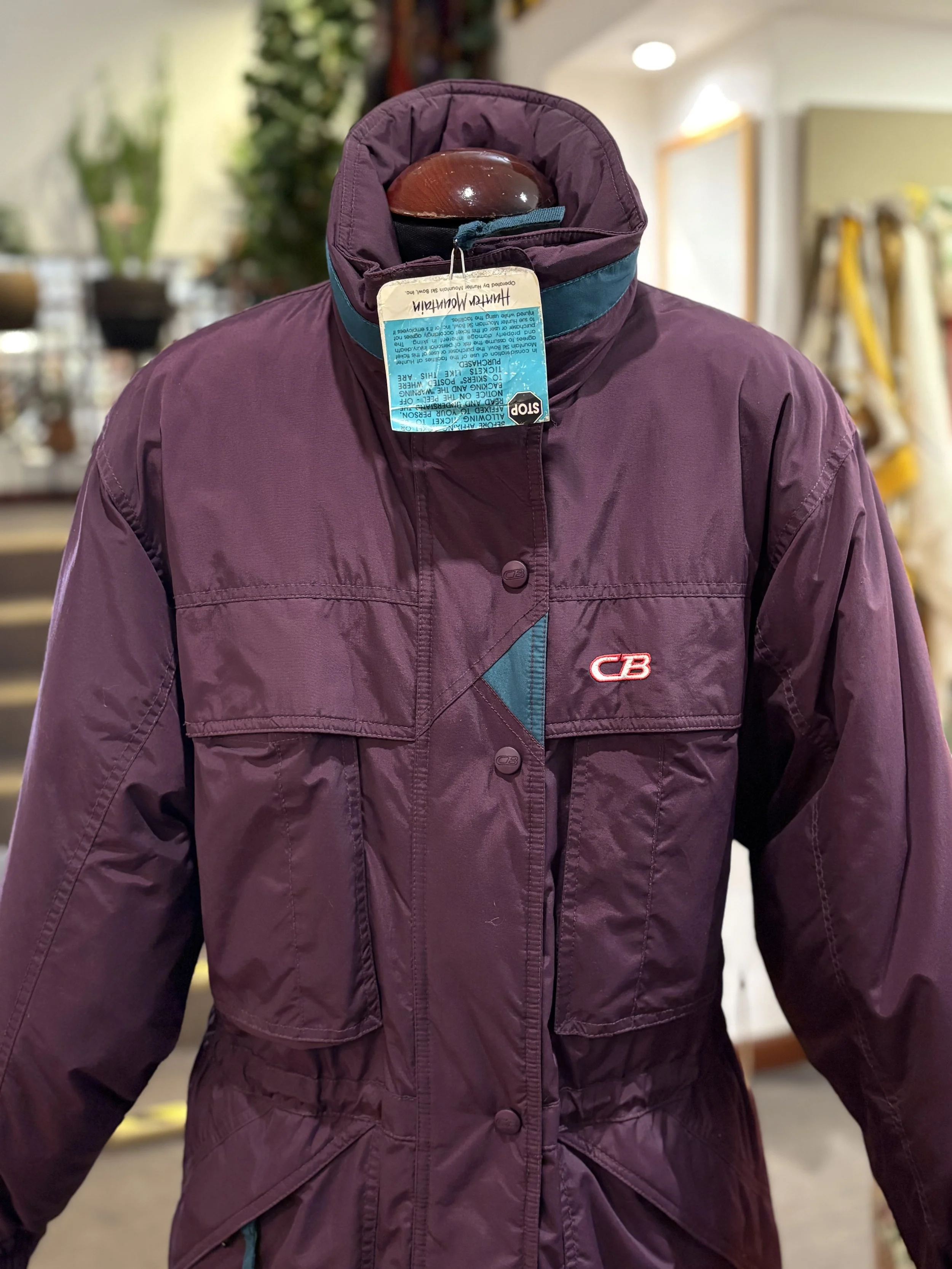Chaqueta vintage de esquí CB Sport de plumón y pluma años 90