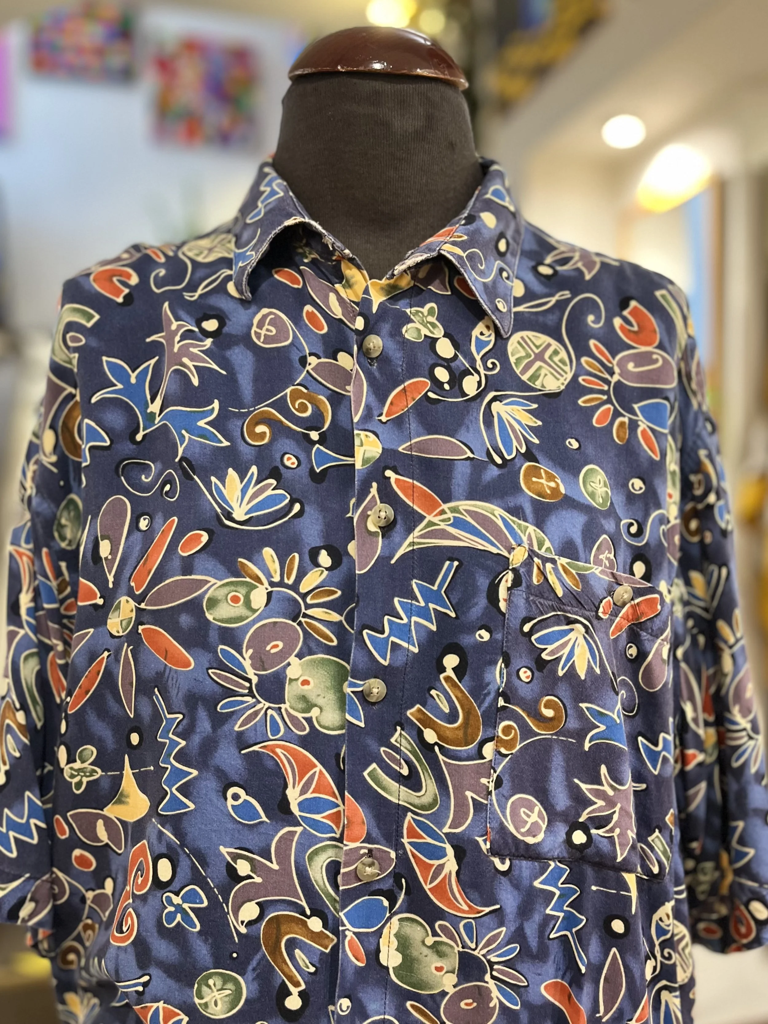 Camisa crazy vintage de manga corta años 90 Pierre Cardin
