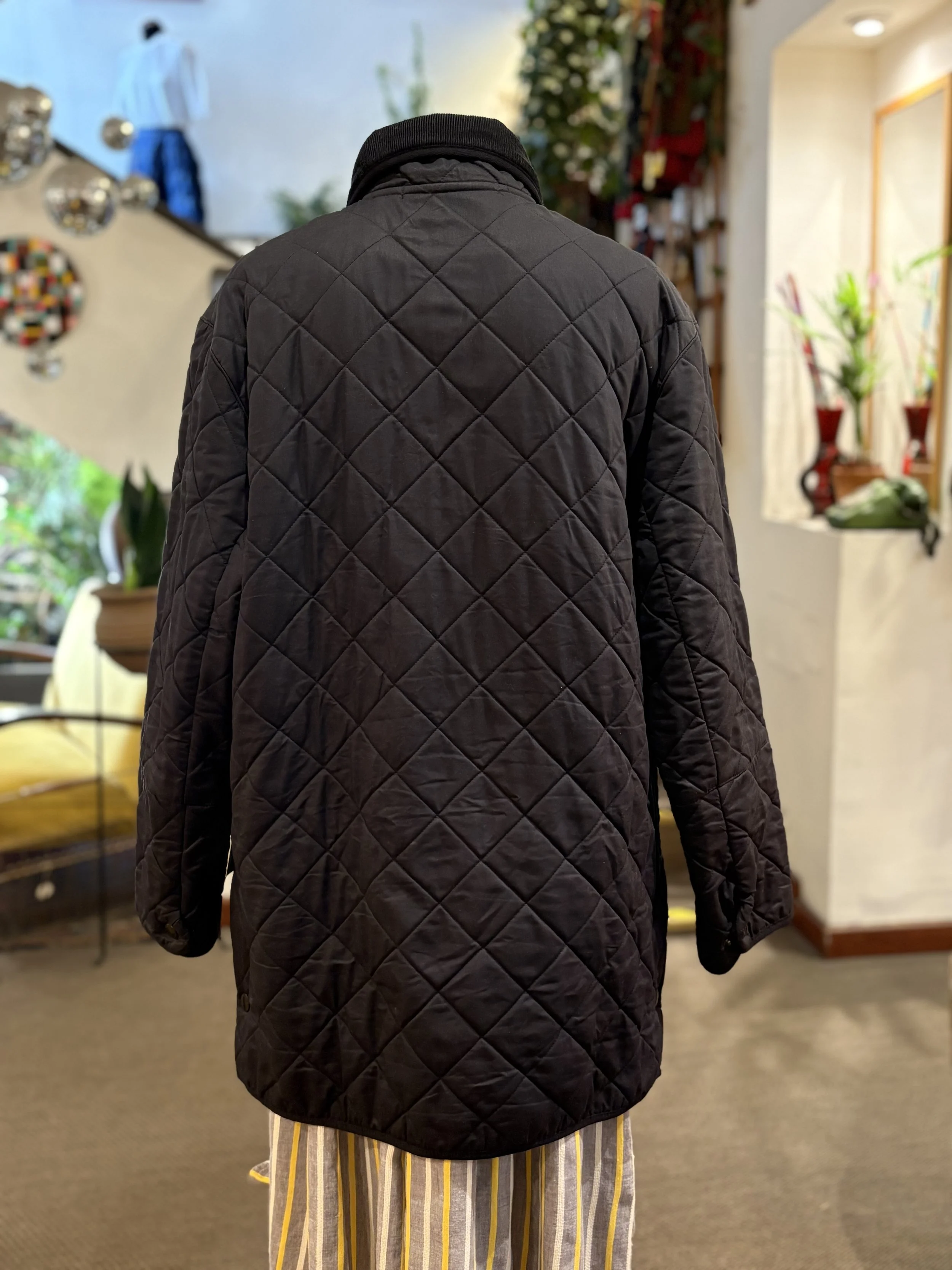Chaqueta vintage acolchada de Barbour polar quilt color negro quilted jacket barbour