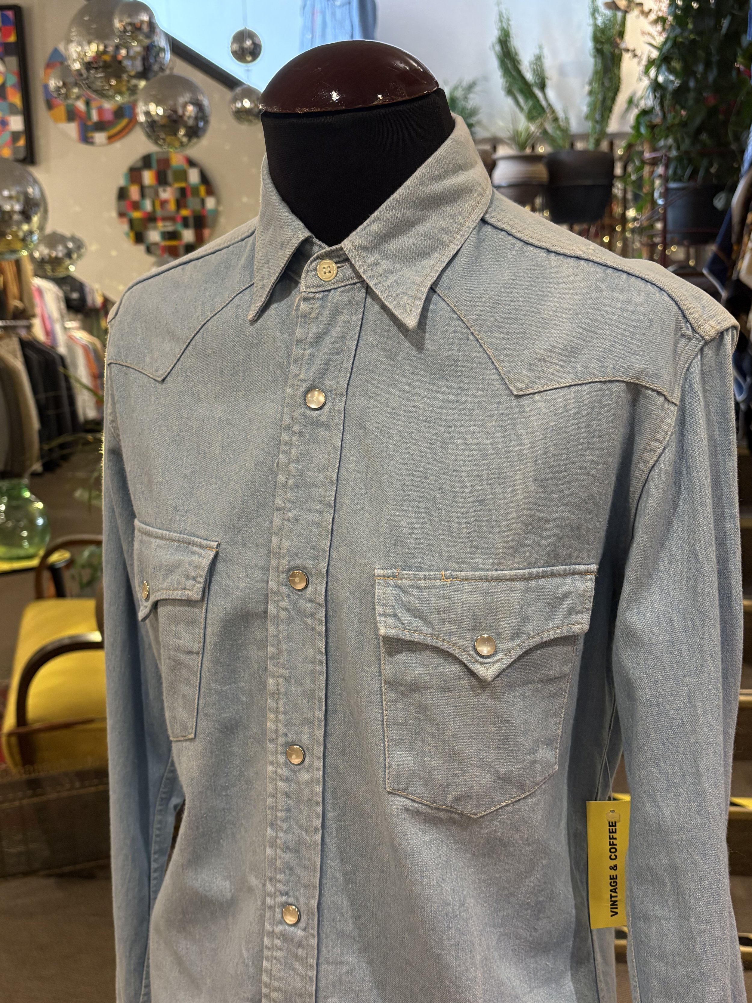 Camisa vintage vaquera de Big-John japonesa