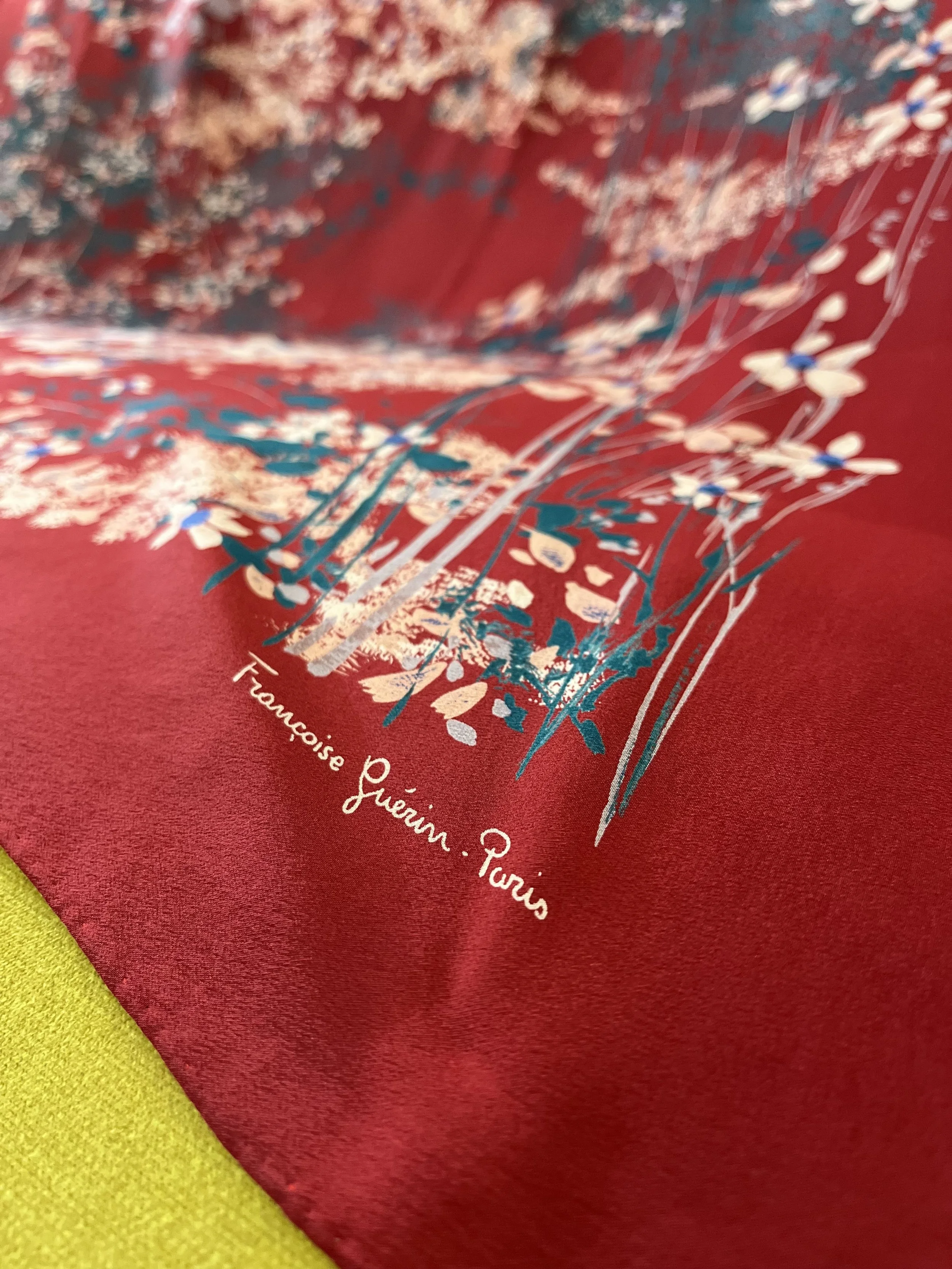 Pañuelo vintage de seda made in france