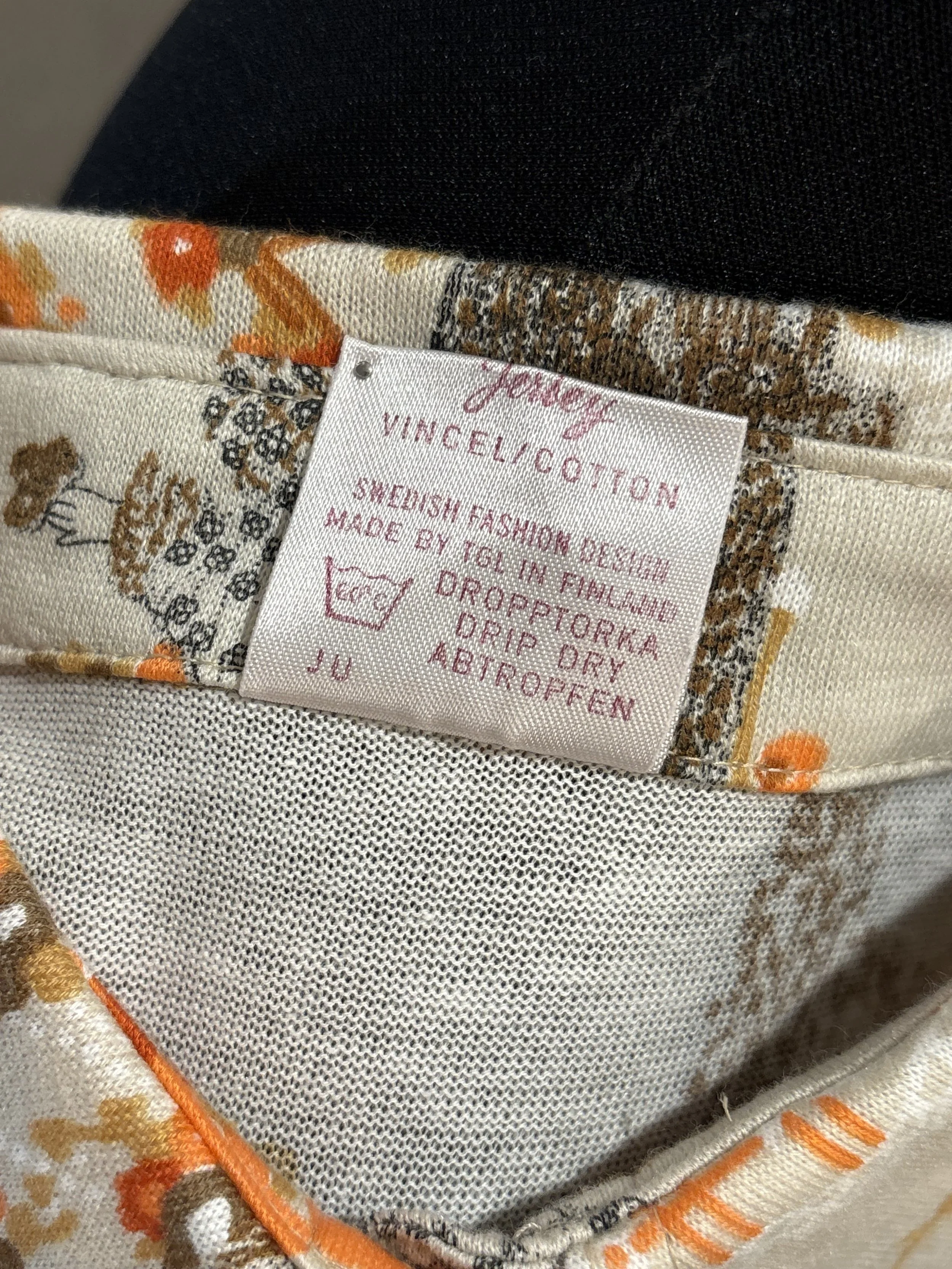 Camisa tipo polo vintage TGL STOCKHOLM años 70 made in finland