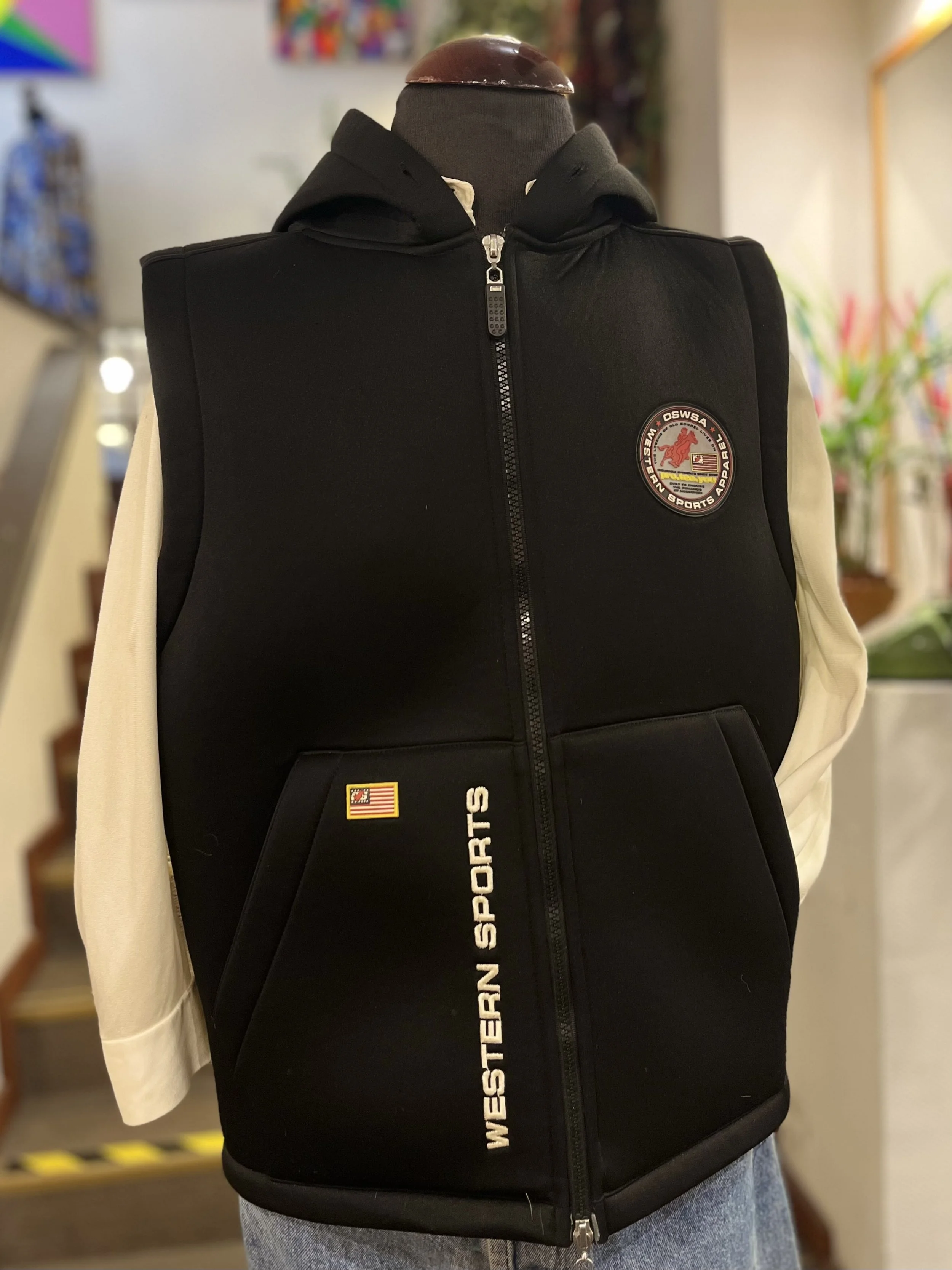 Chaleco vintage deportivo ecuestre OSWSA Y2K sportswear