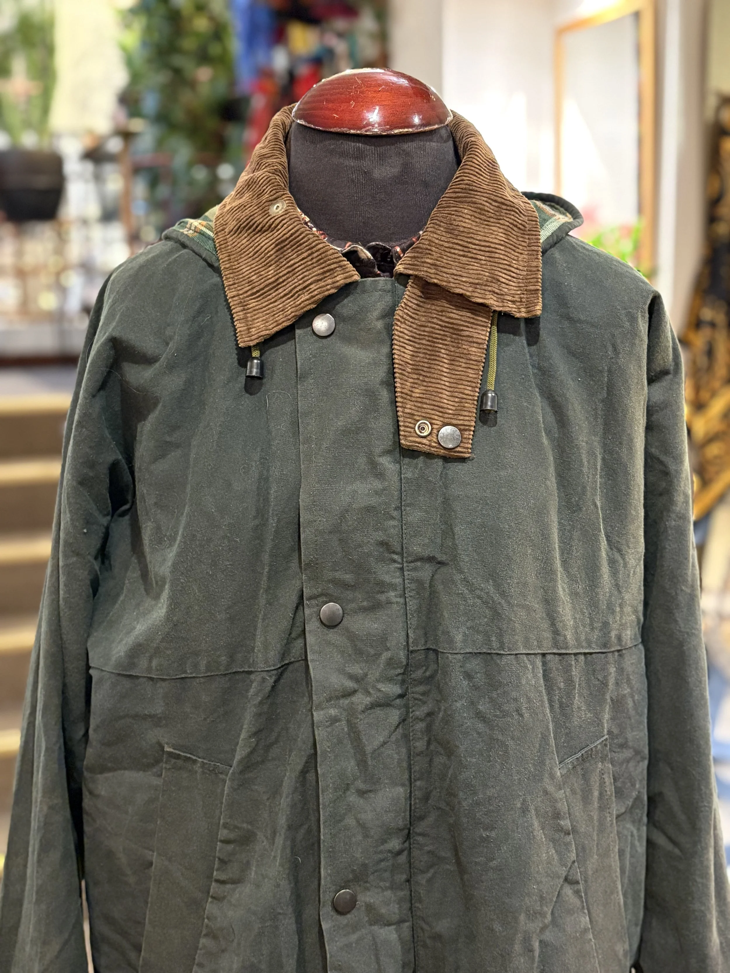 Chaqueta vintage encerada de Dickies Westfield años 90 color verde