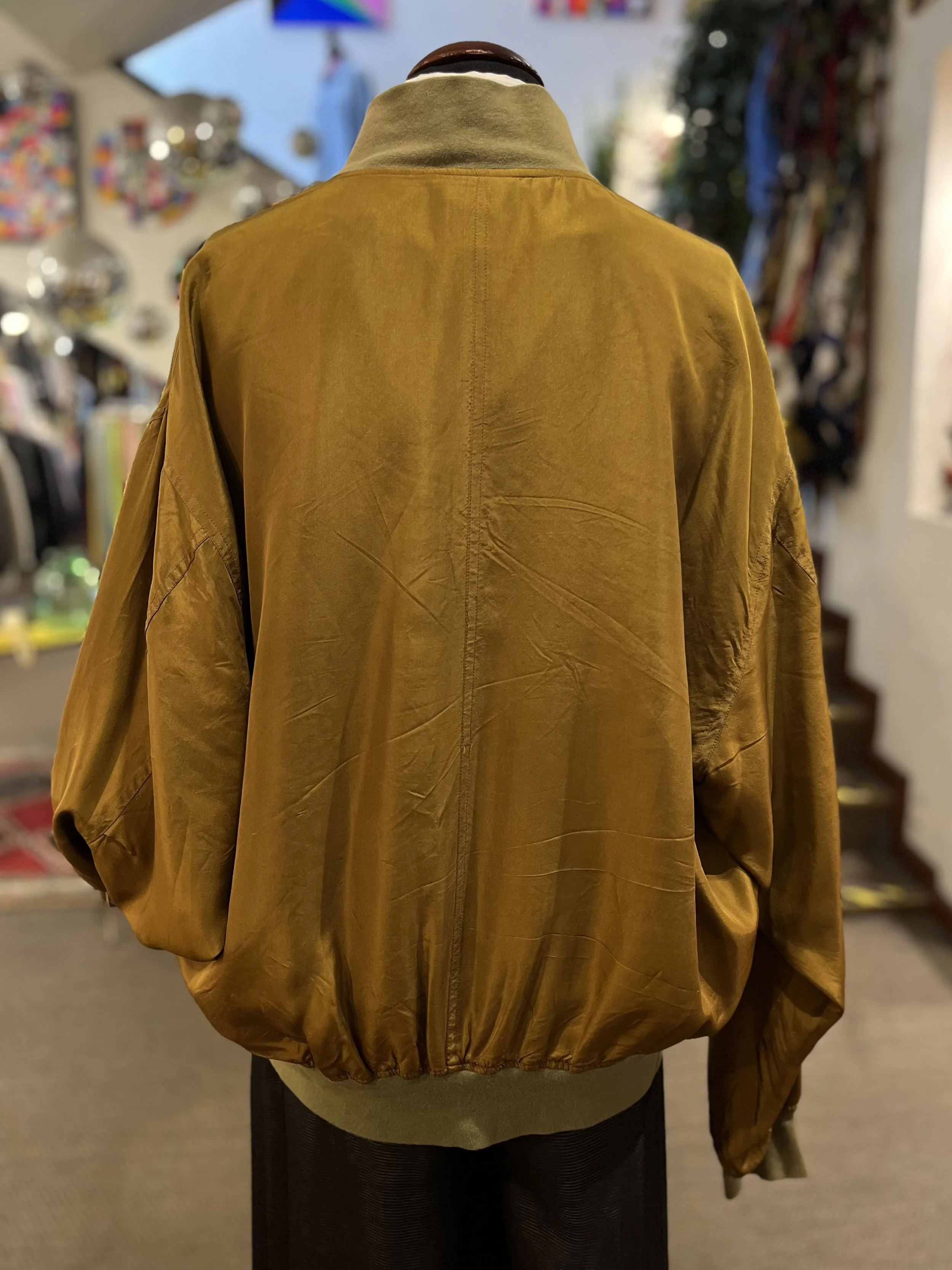 Chaqueta bomber vintage de seda silk