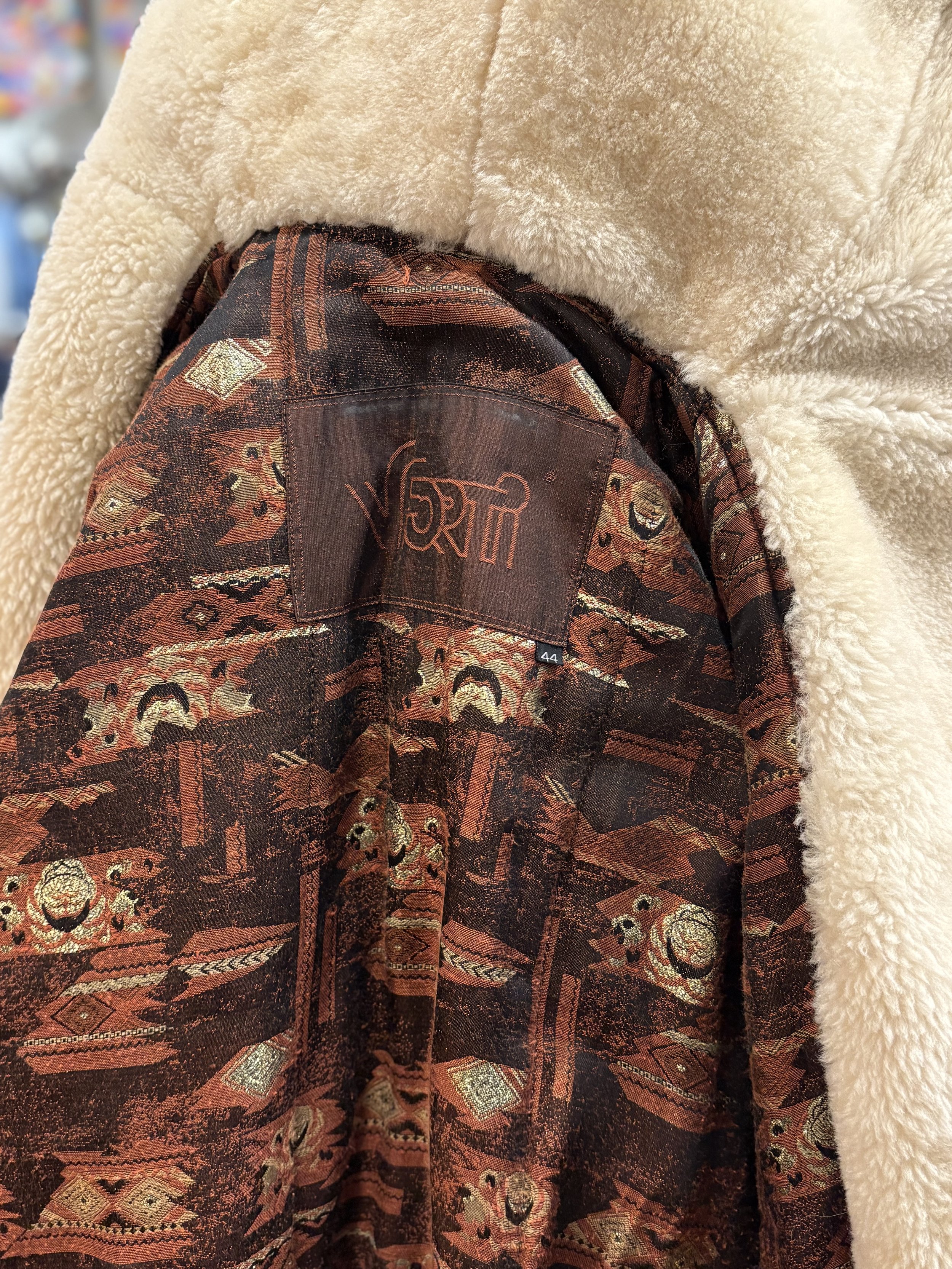 Pelliza vintage de piel vitello forro de borreguillo de los años 80/90 made in italy