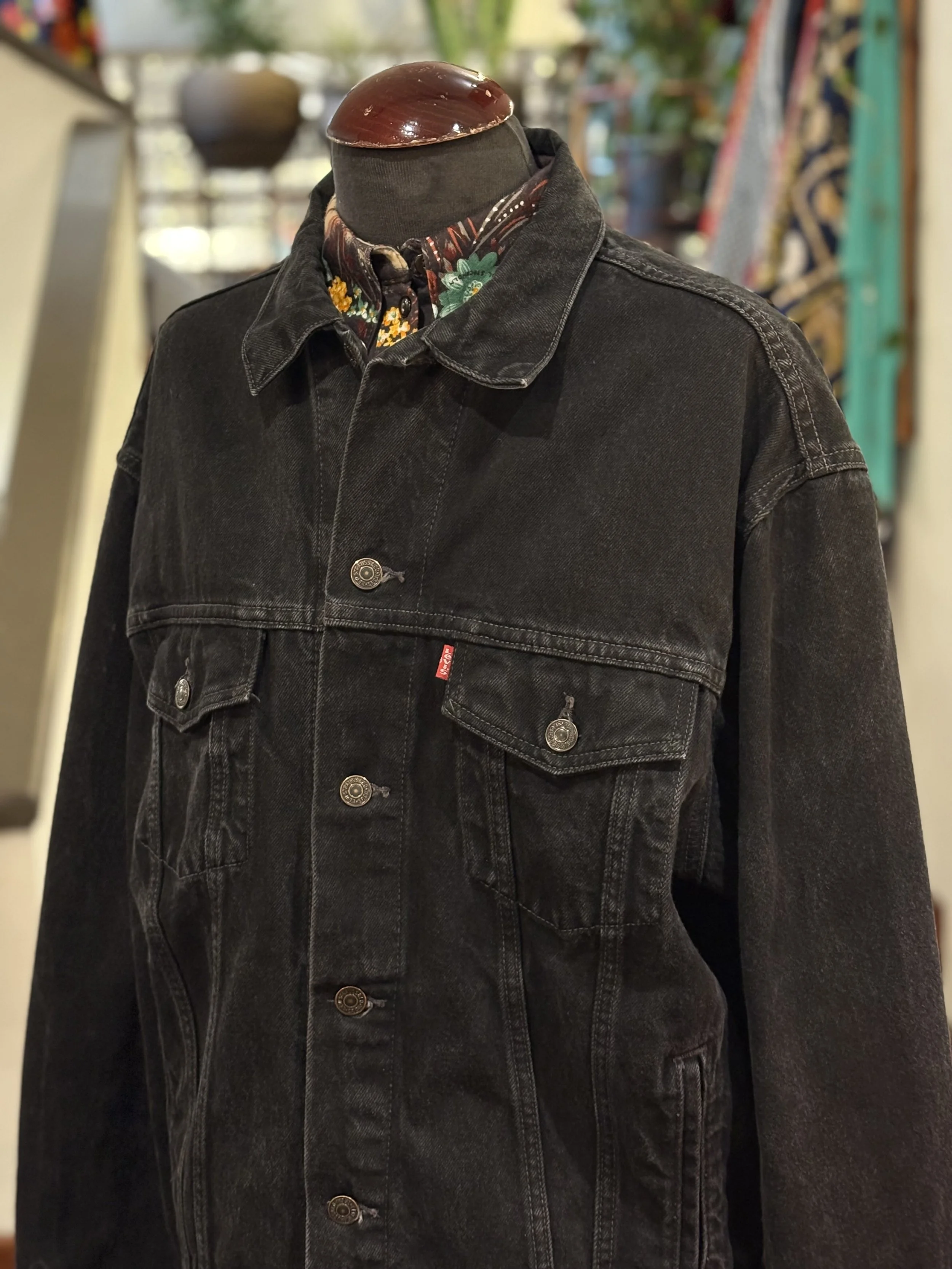 Chaqueta vaquera vintage de Levis años 90 denim negro