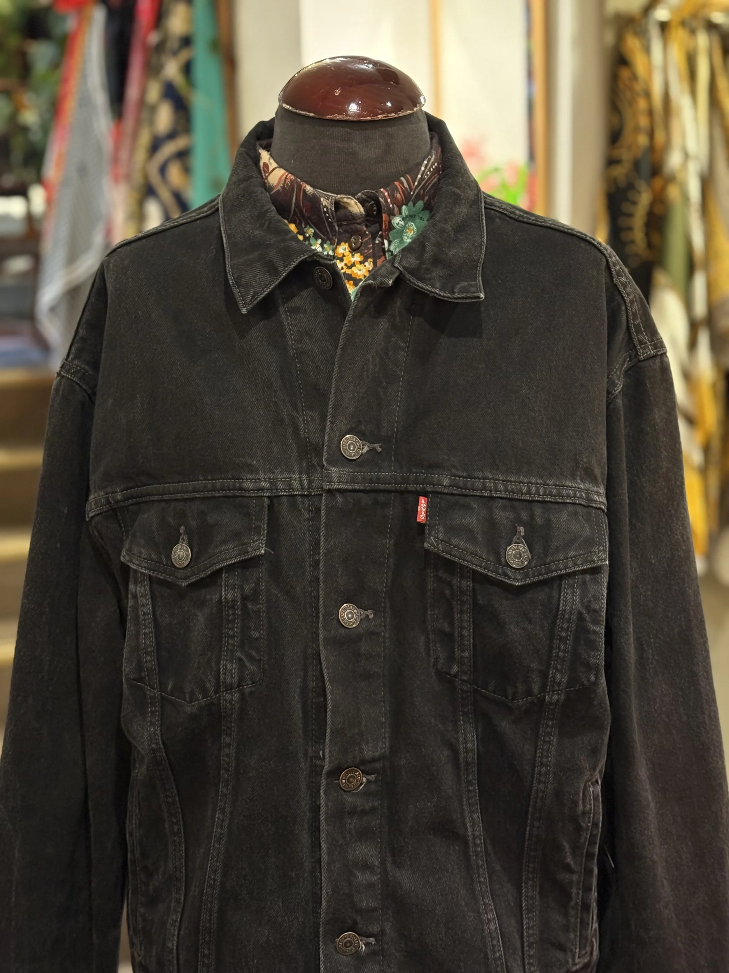 Chaqueta vaquera vintage de Levis años 90 denim negro