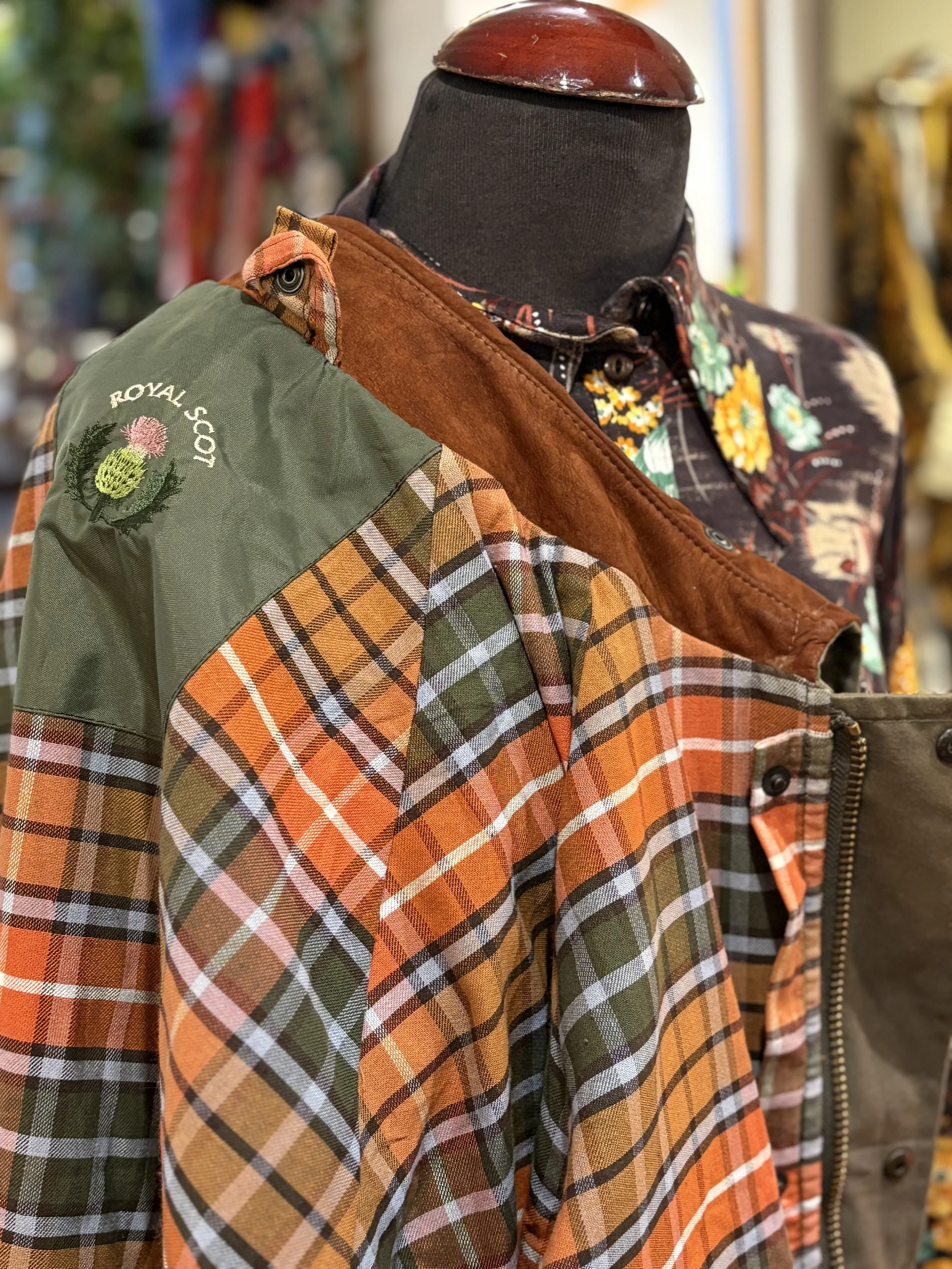 Chaqueta vintage encerada de Royal Scott color verde años 90
