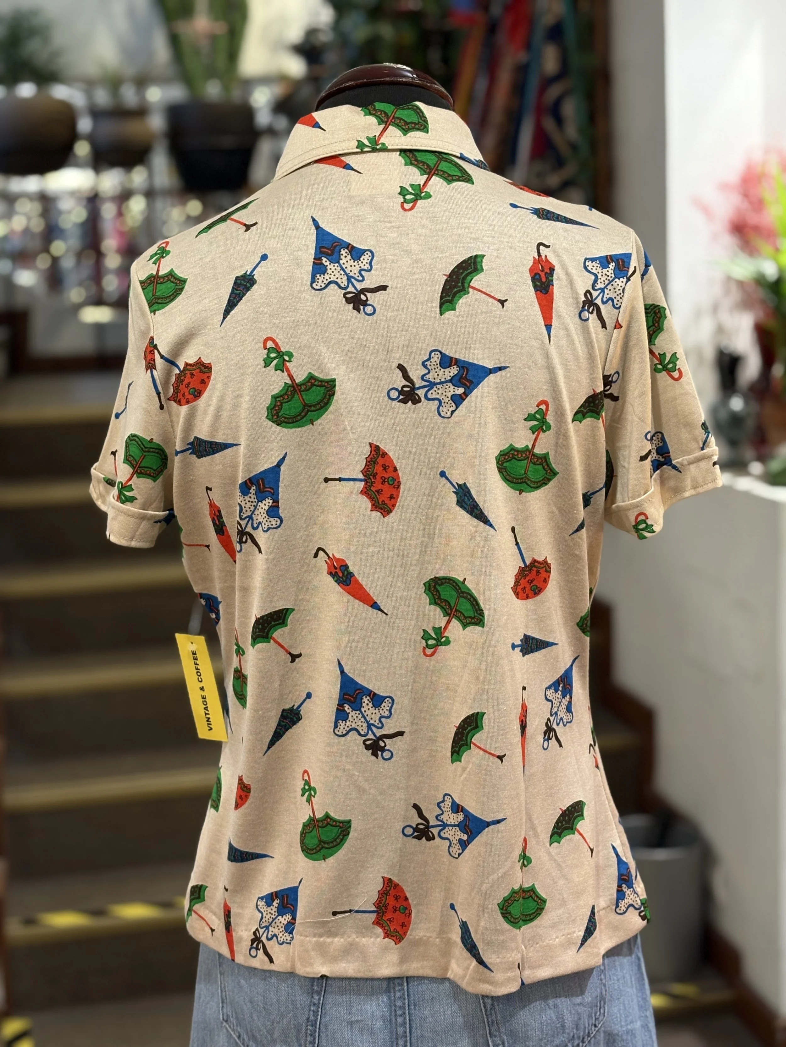Camisa polera vintage TGL Stockholm años 70 manga corta