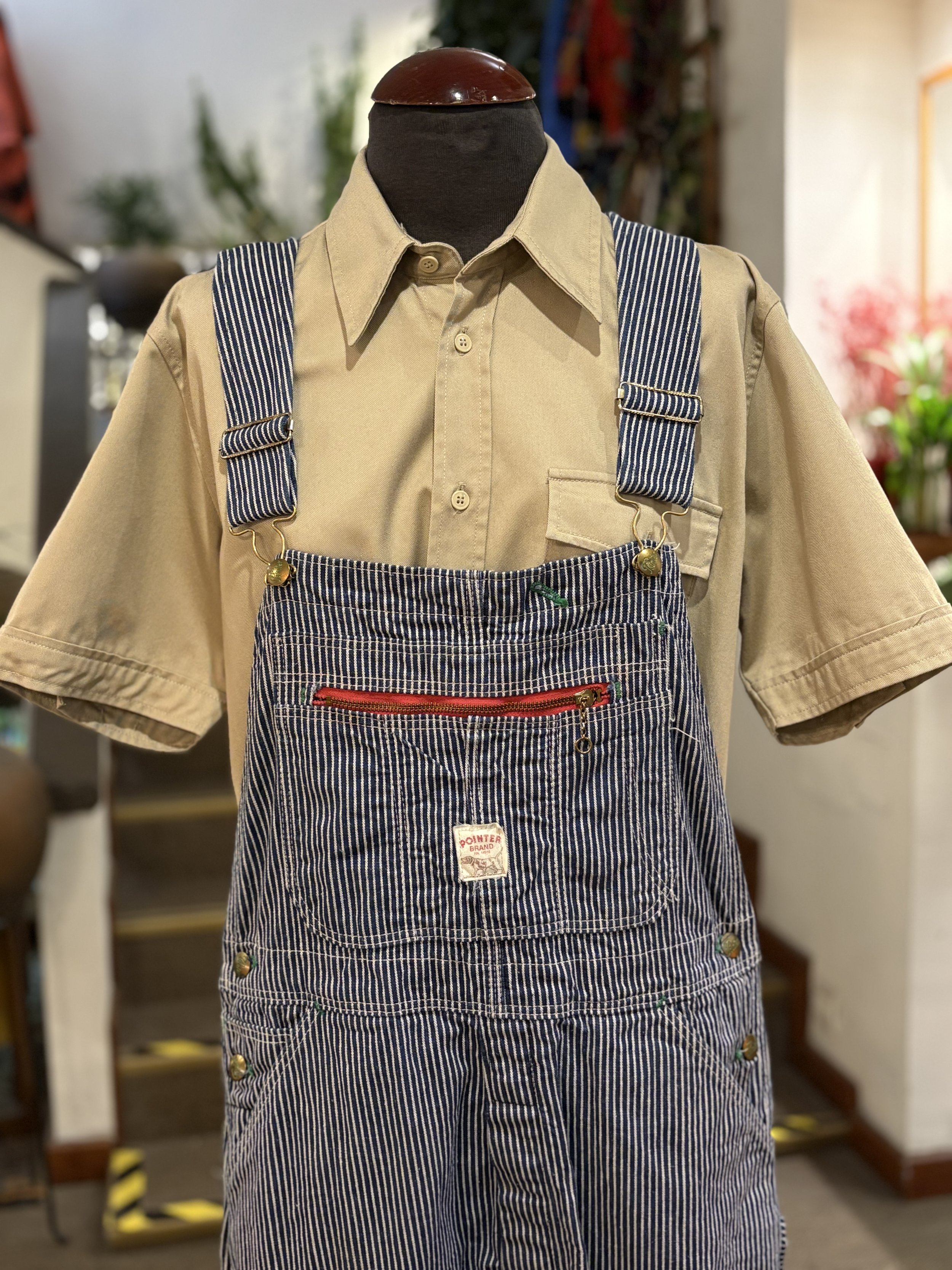 Peto vintage original hickory stripe Pointer Brand overalls made in usa