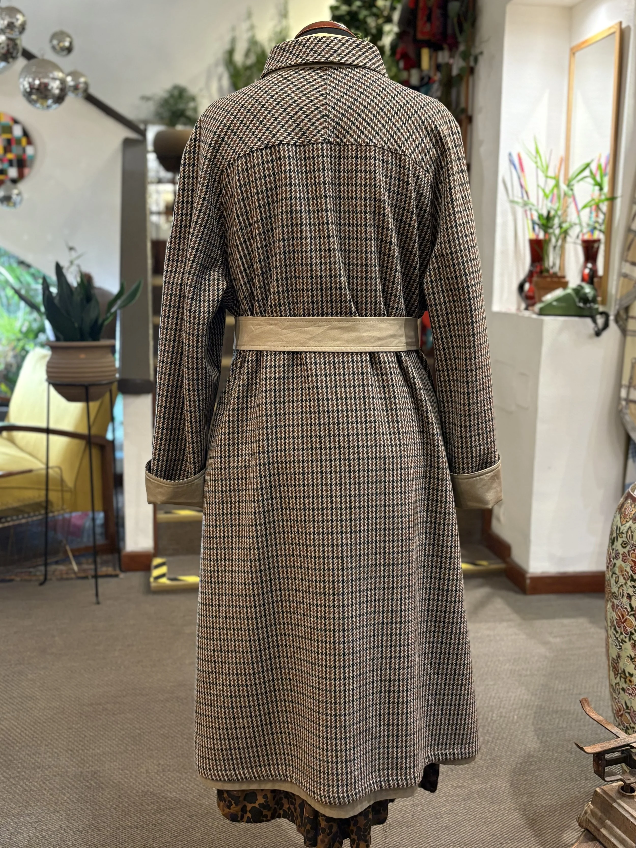 Gabardina vintage reversible made in intaly años 80