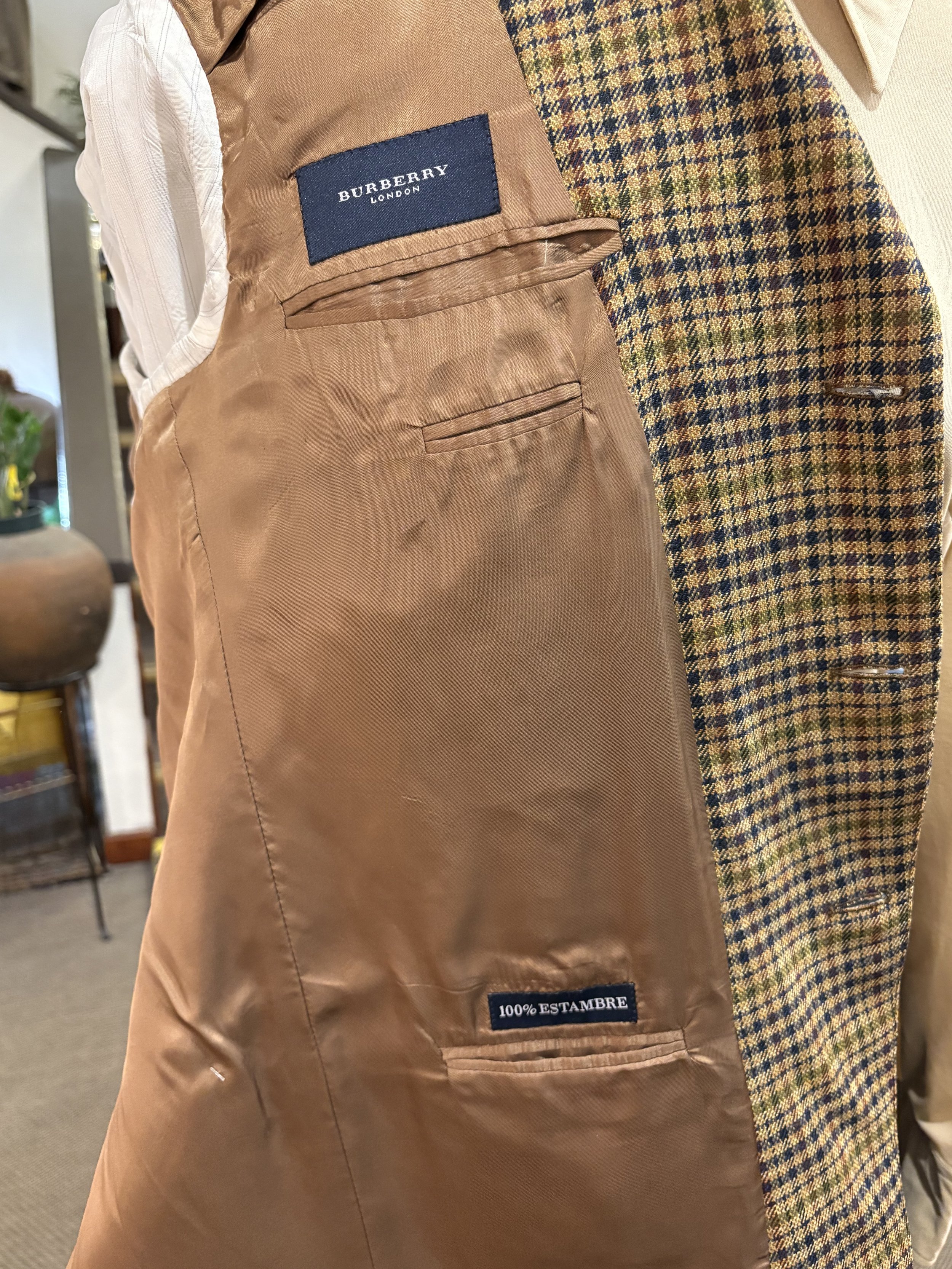 Blazer vintage Burberry de lana virgen de estambre años 2000