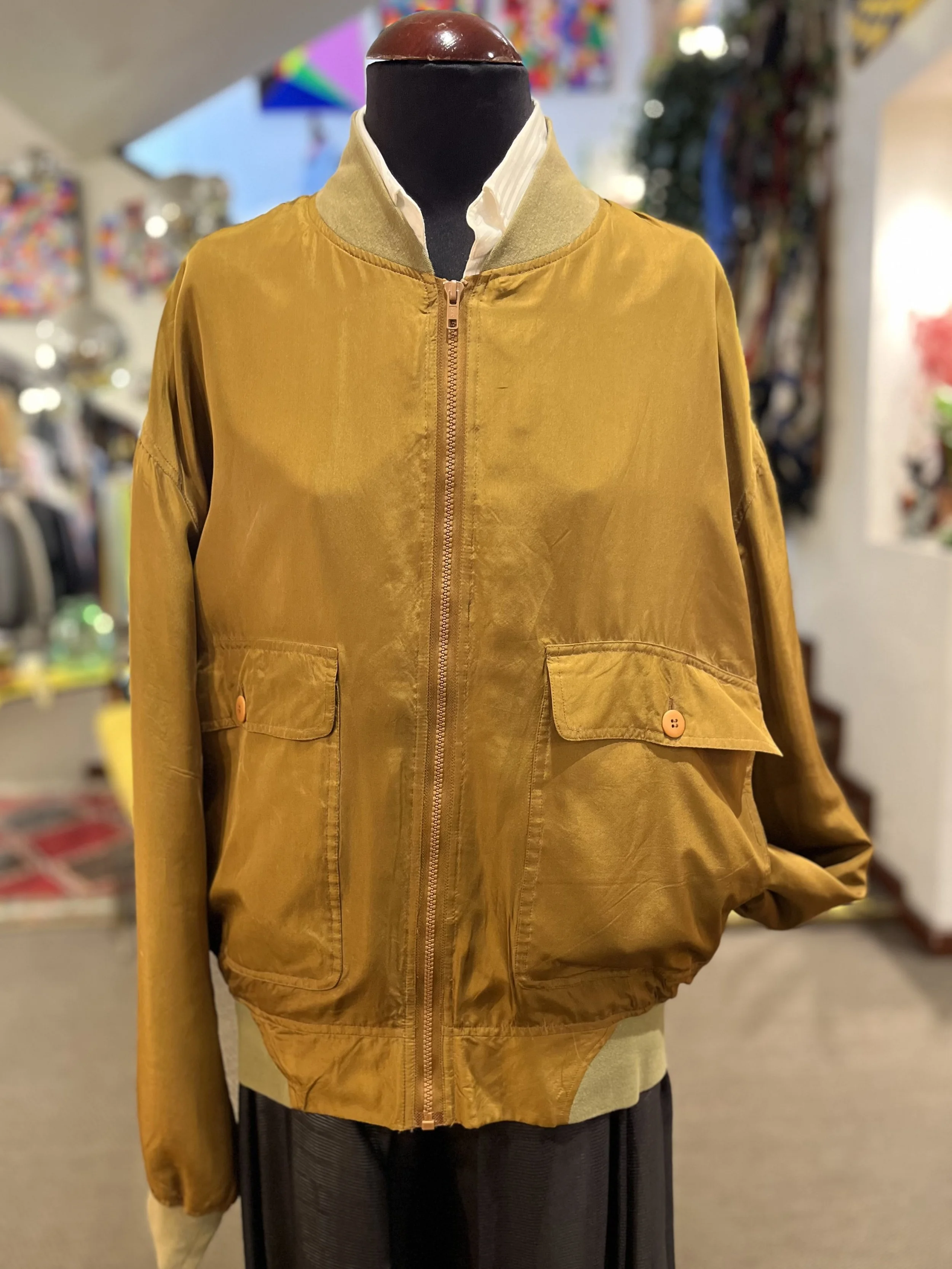 Chaqueta bomber vintage de seda silk