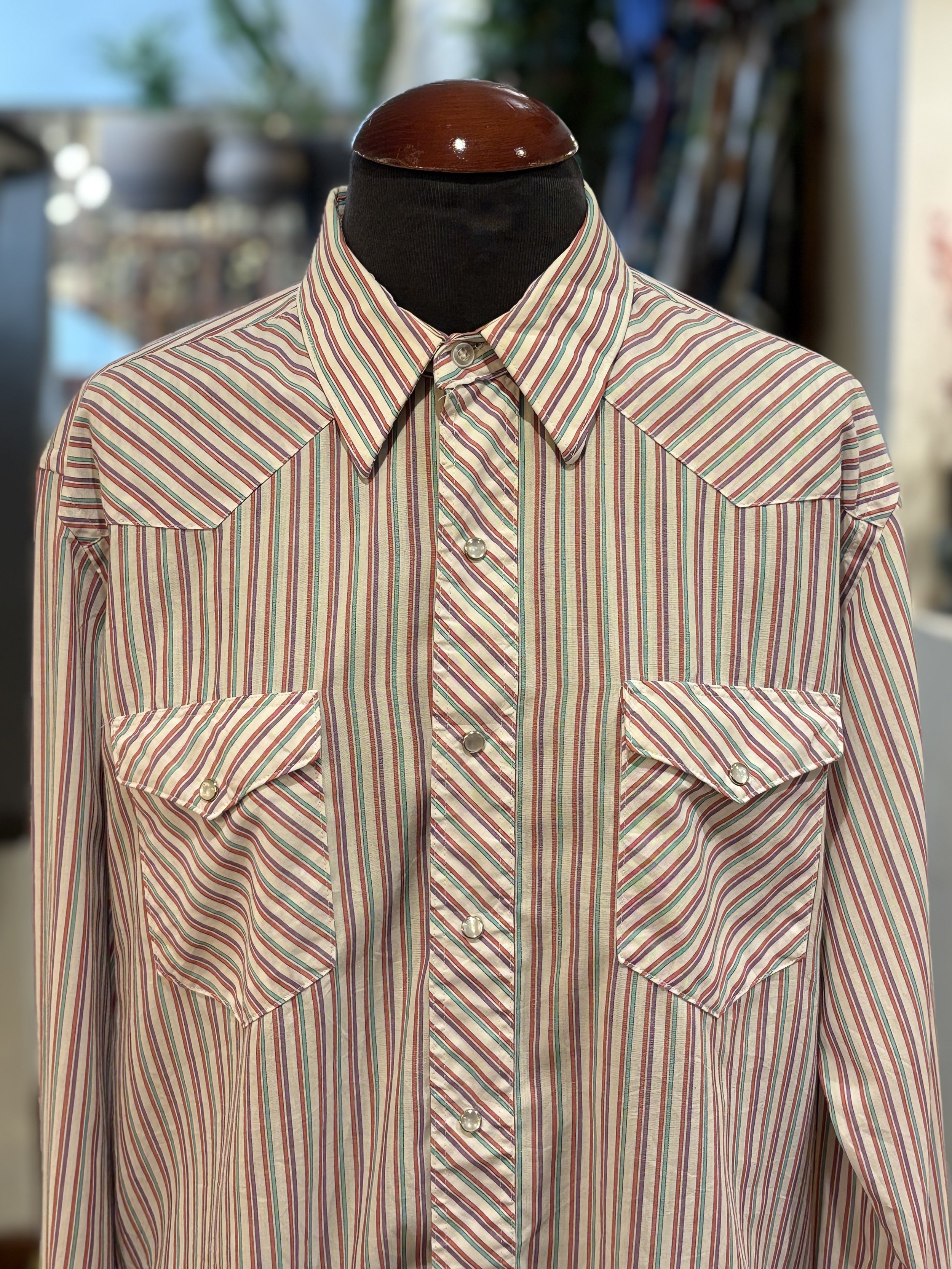 Camisa vintage western cowboy cut Wrangler USA