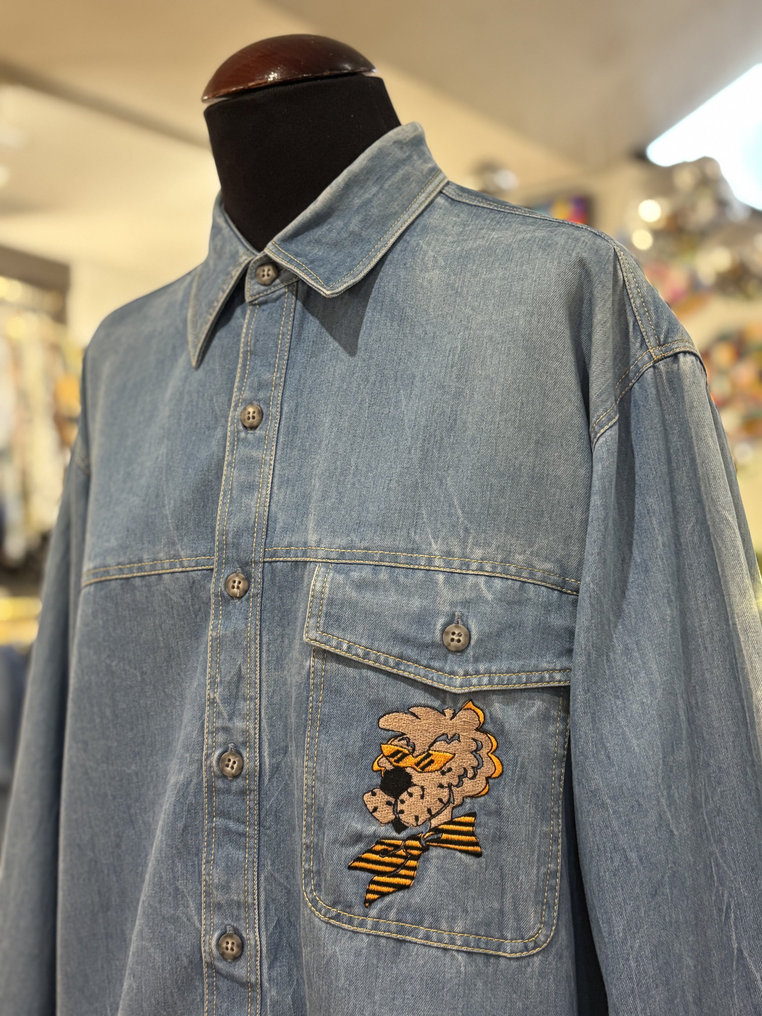 Camisa denim vintage bordados