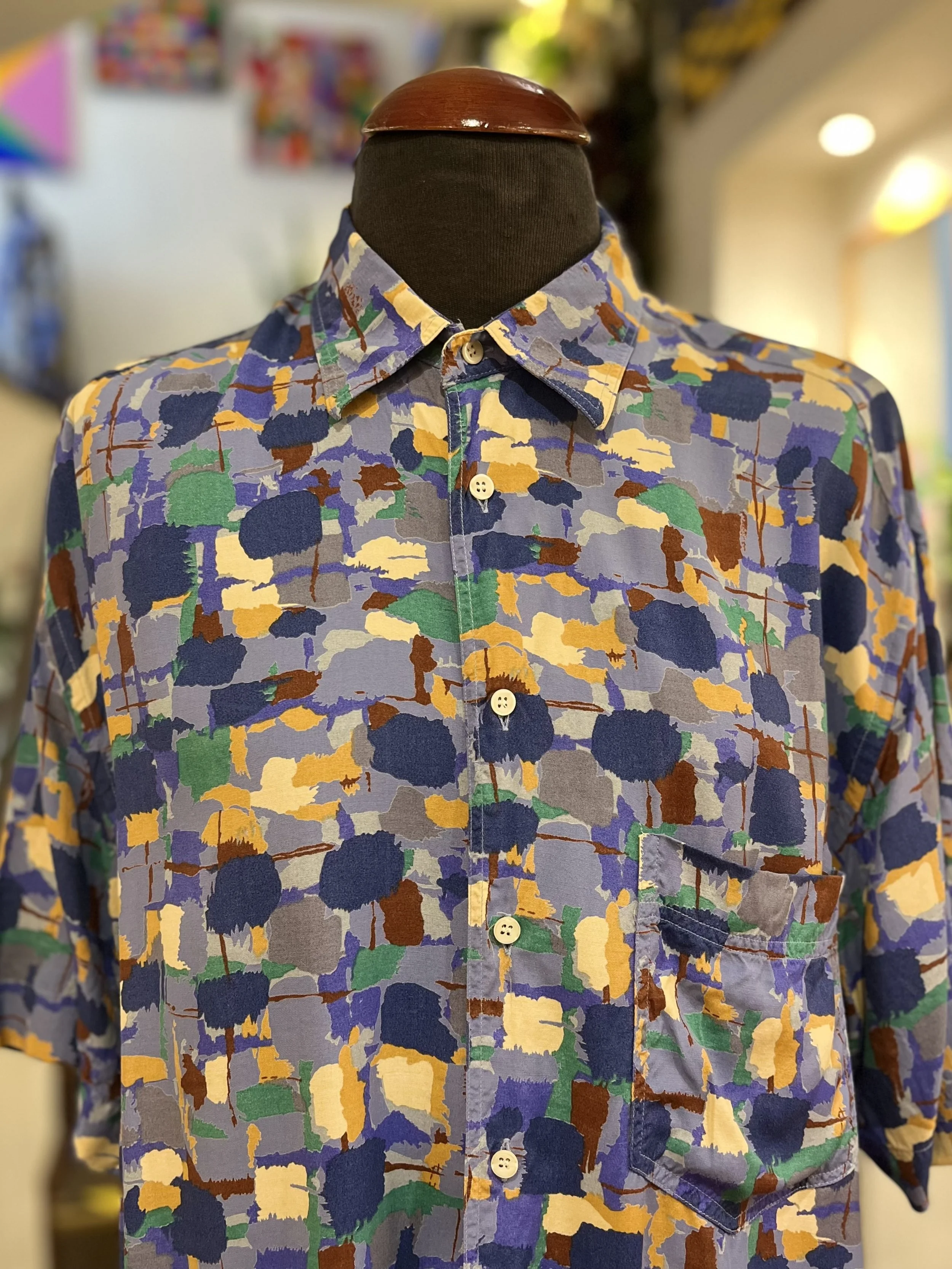 Camisa crazy vintage de manga corta años 90