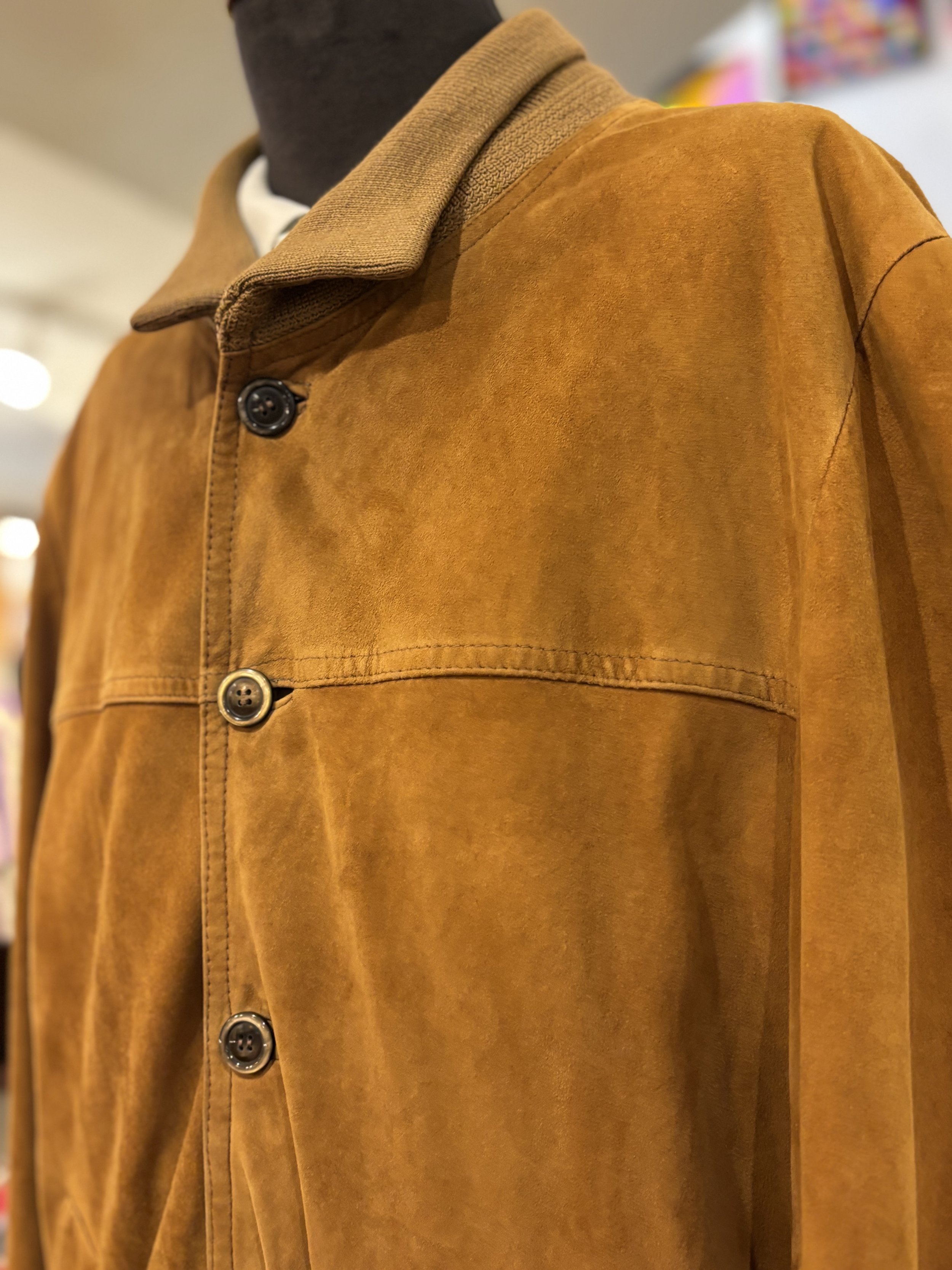 Chaqueta vintage de ante sude jacket vintage con botones