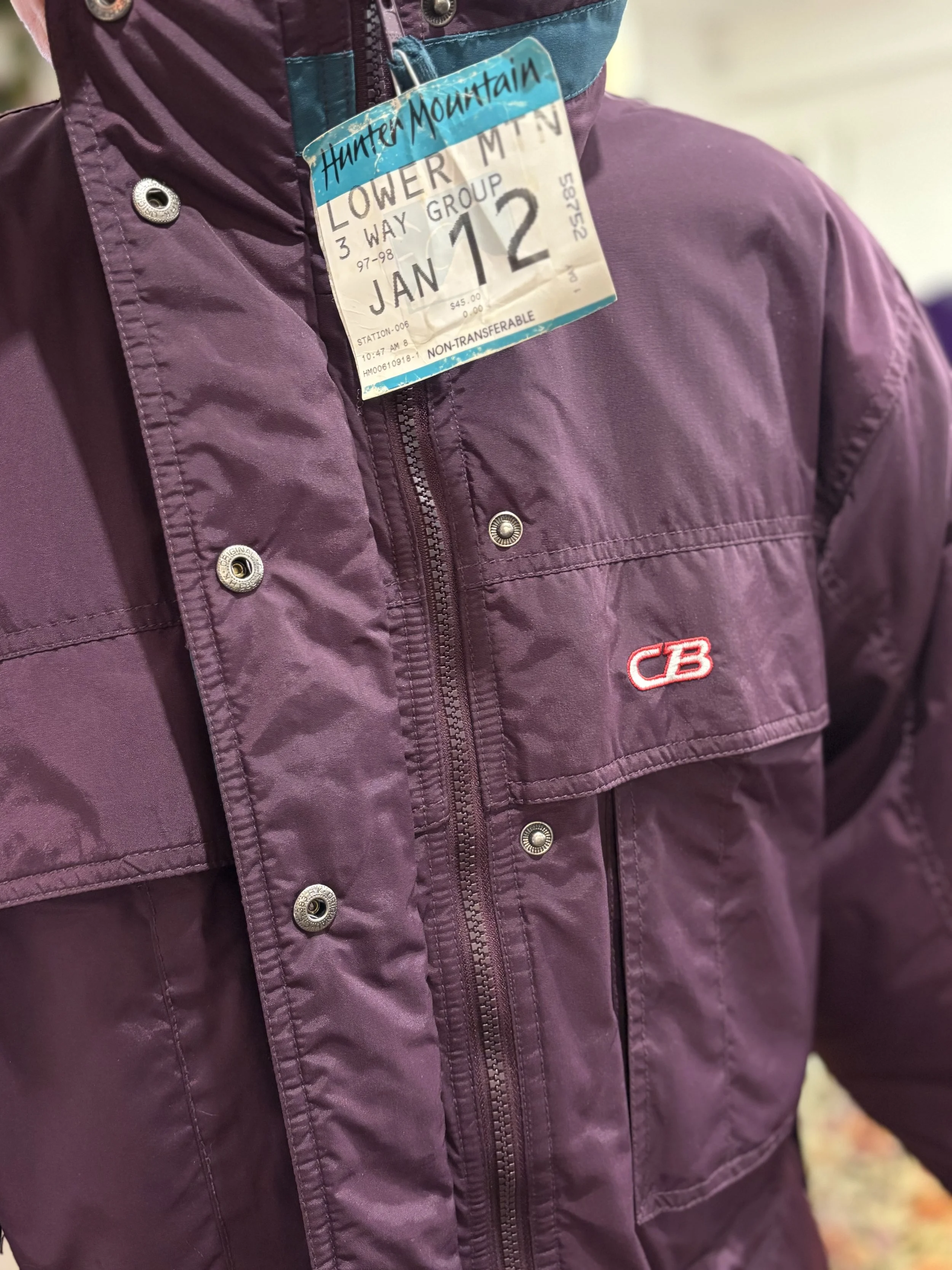 Chaqueta vintage de esquí CB Sport de plumón y pluma años 90