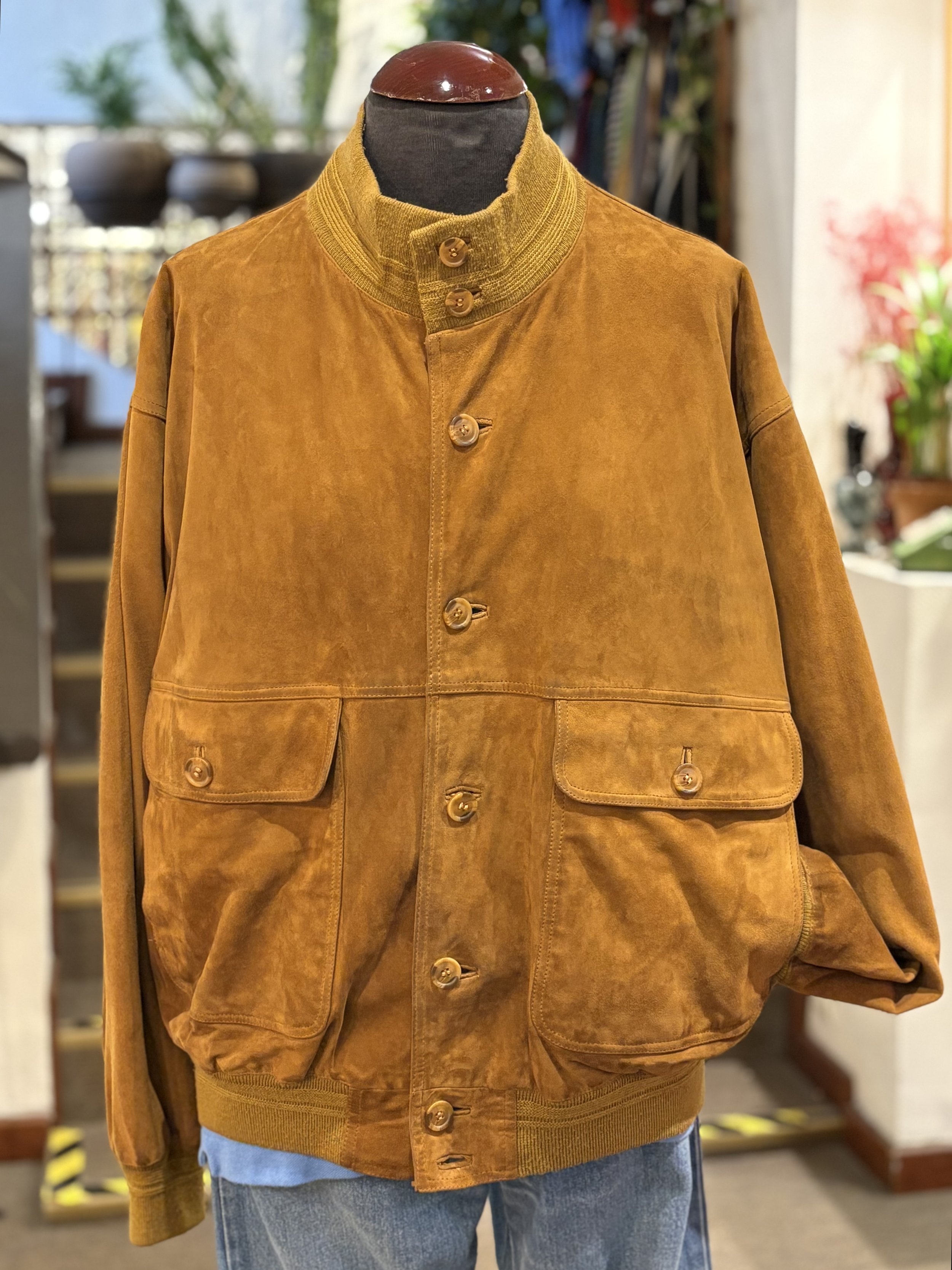 Chaqueta vintage artesana de ante sude jacket vintage