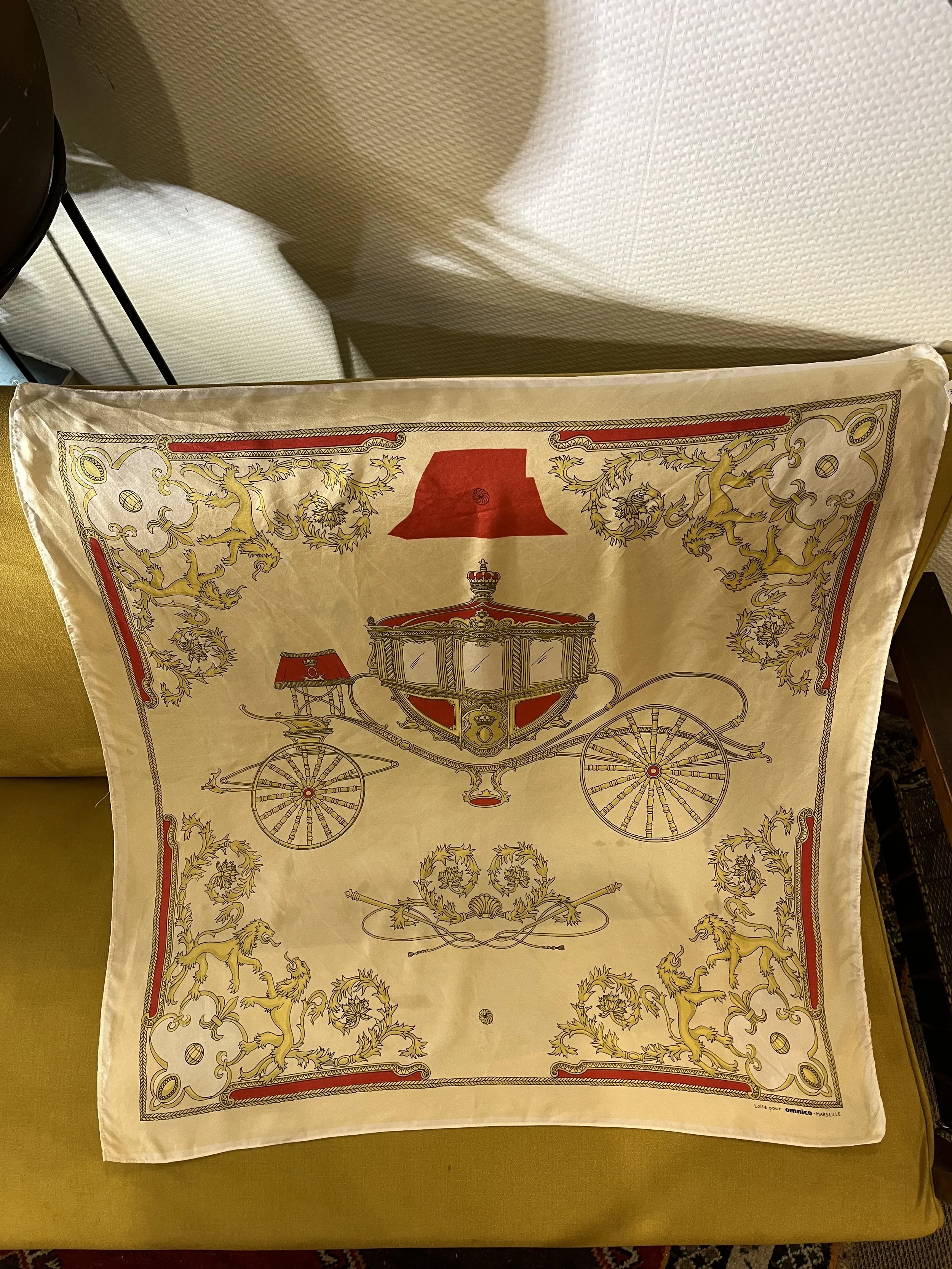 Pañuelo vintage de seda made in france silk scarves