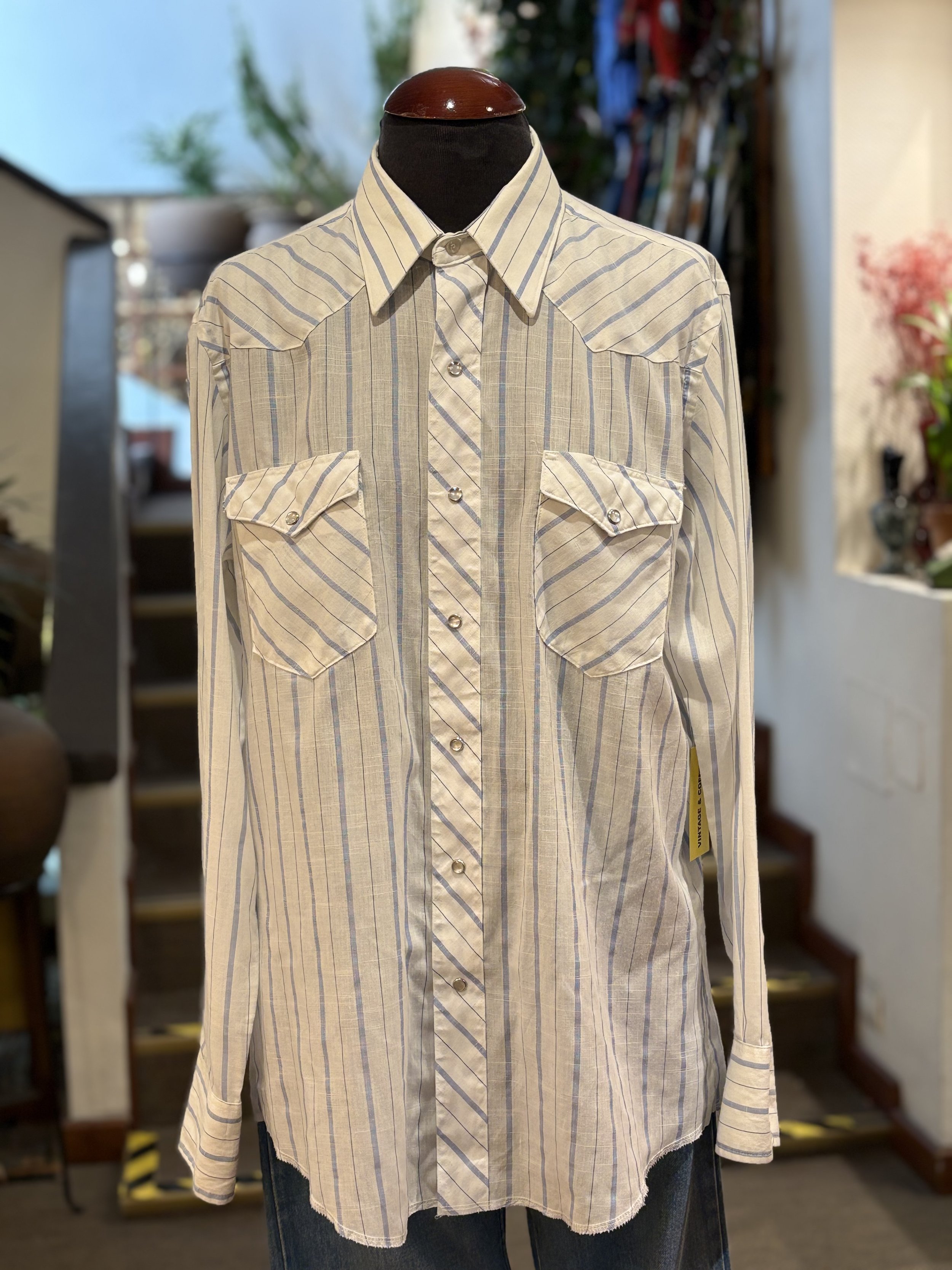 Camisa vintage western cowboy cut Wrangler USA
