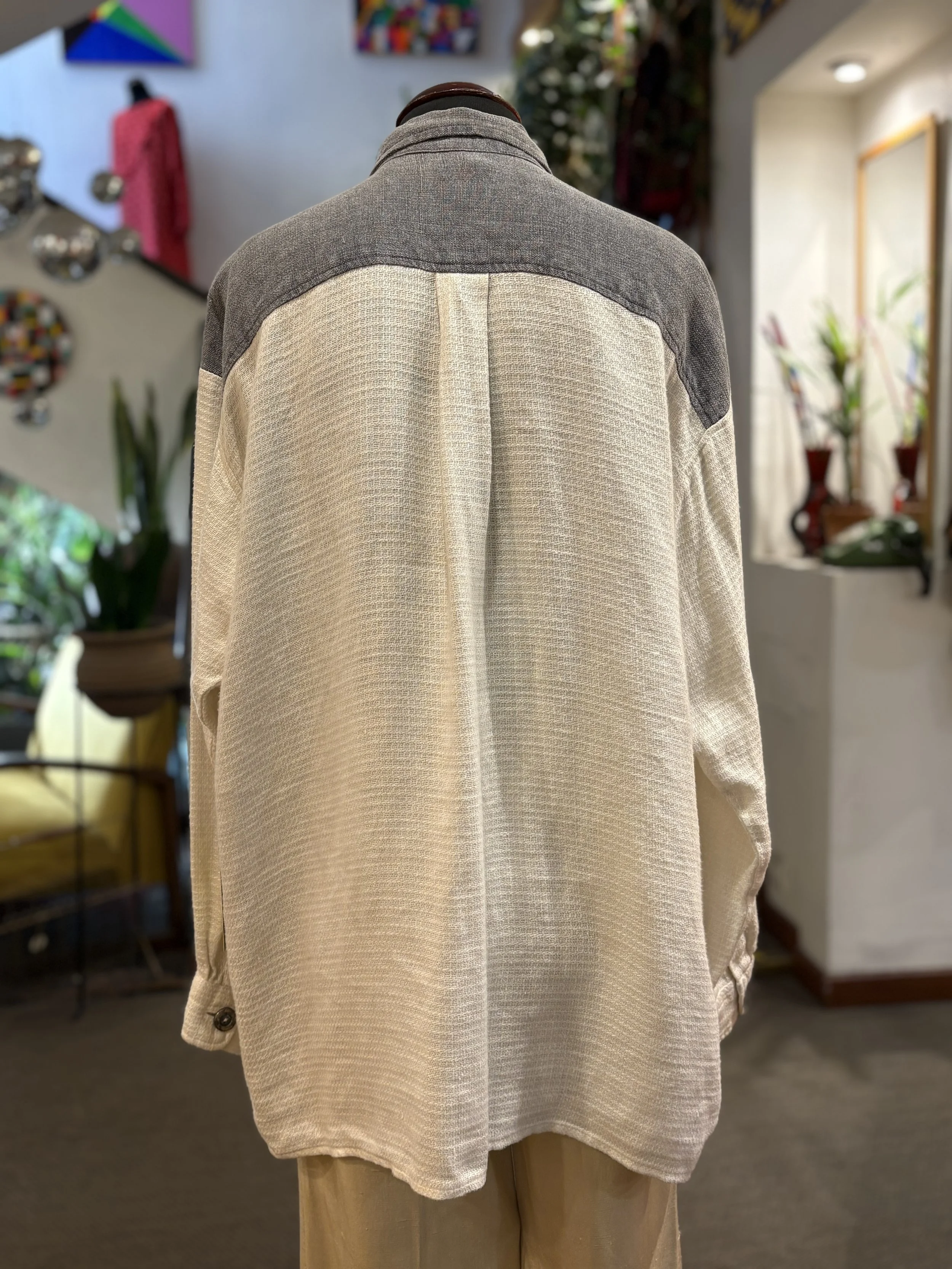 Camisa vintage tirolesa de Wallmann made in austria camisas de lino