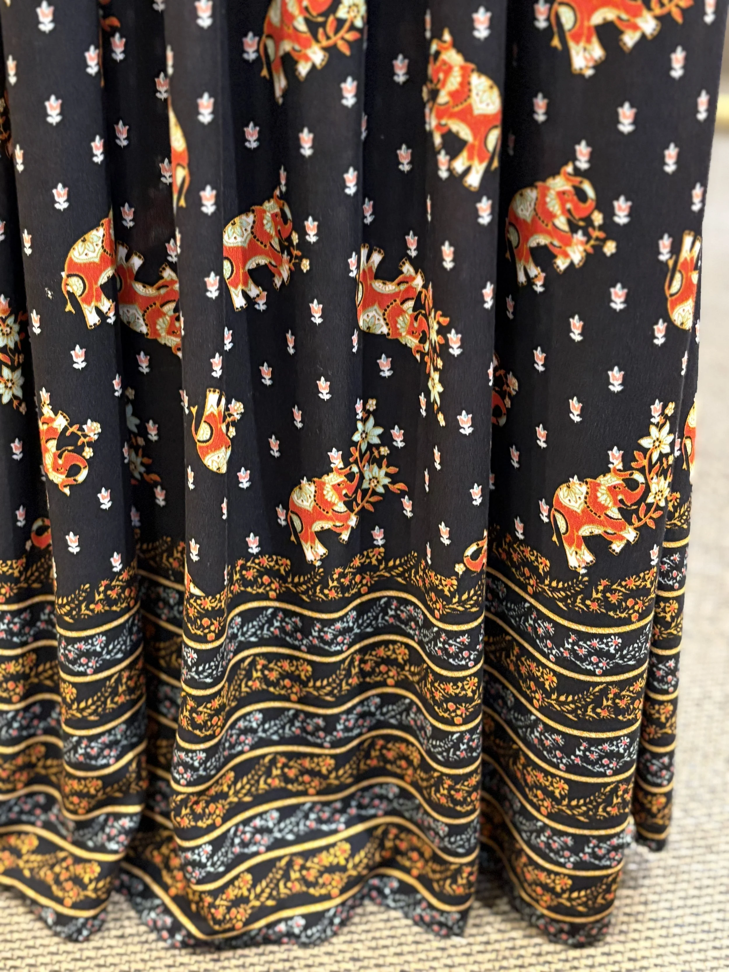 Falda maxi vintage años 90 made in india