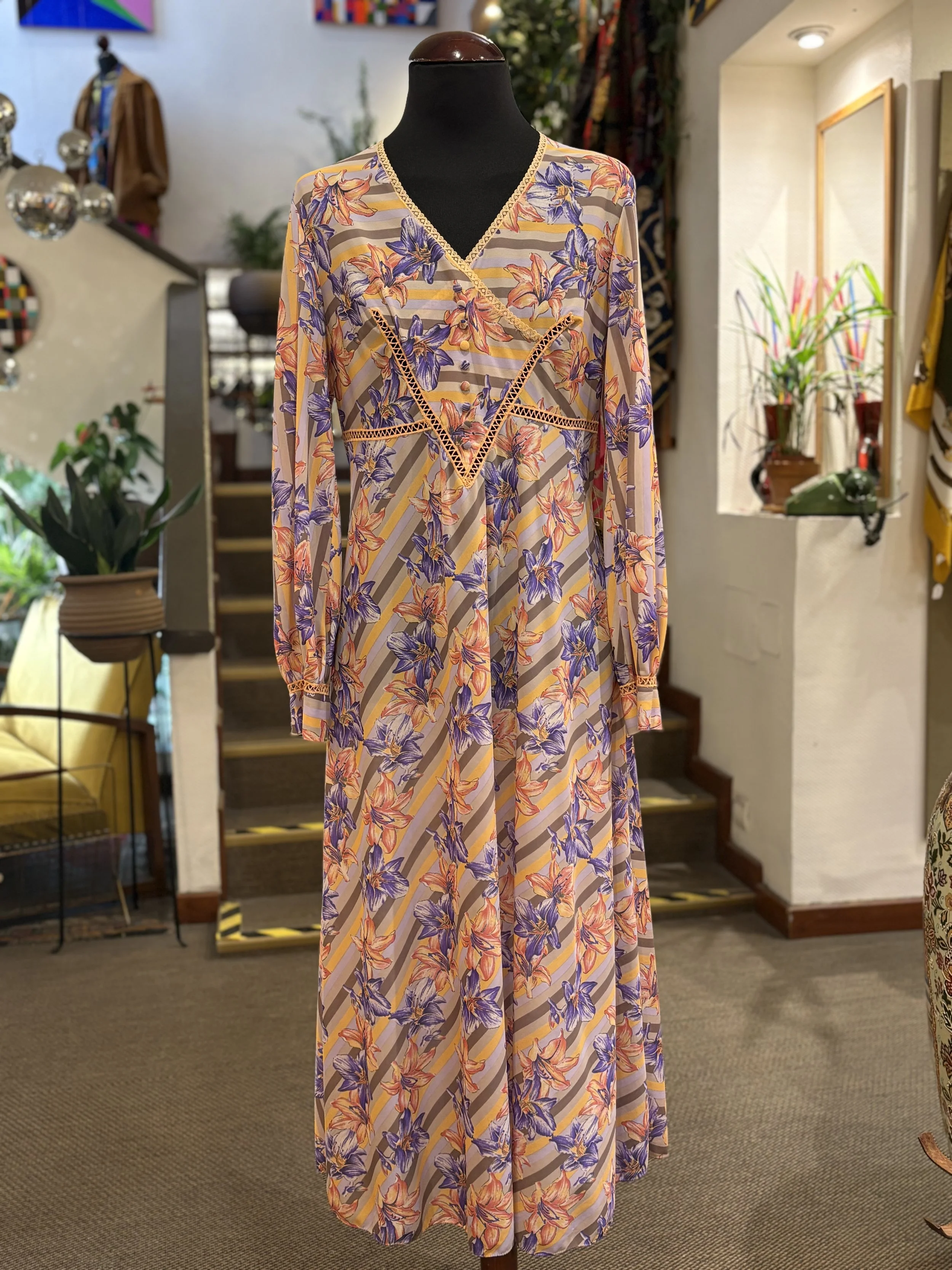 Vestido vintage tipo lencero años 80 made in europe