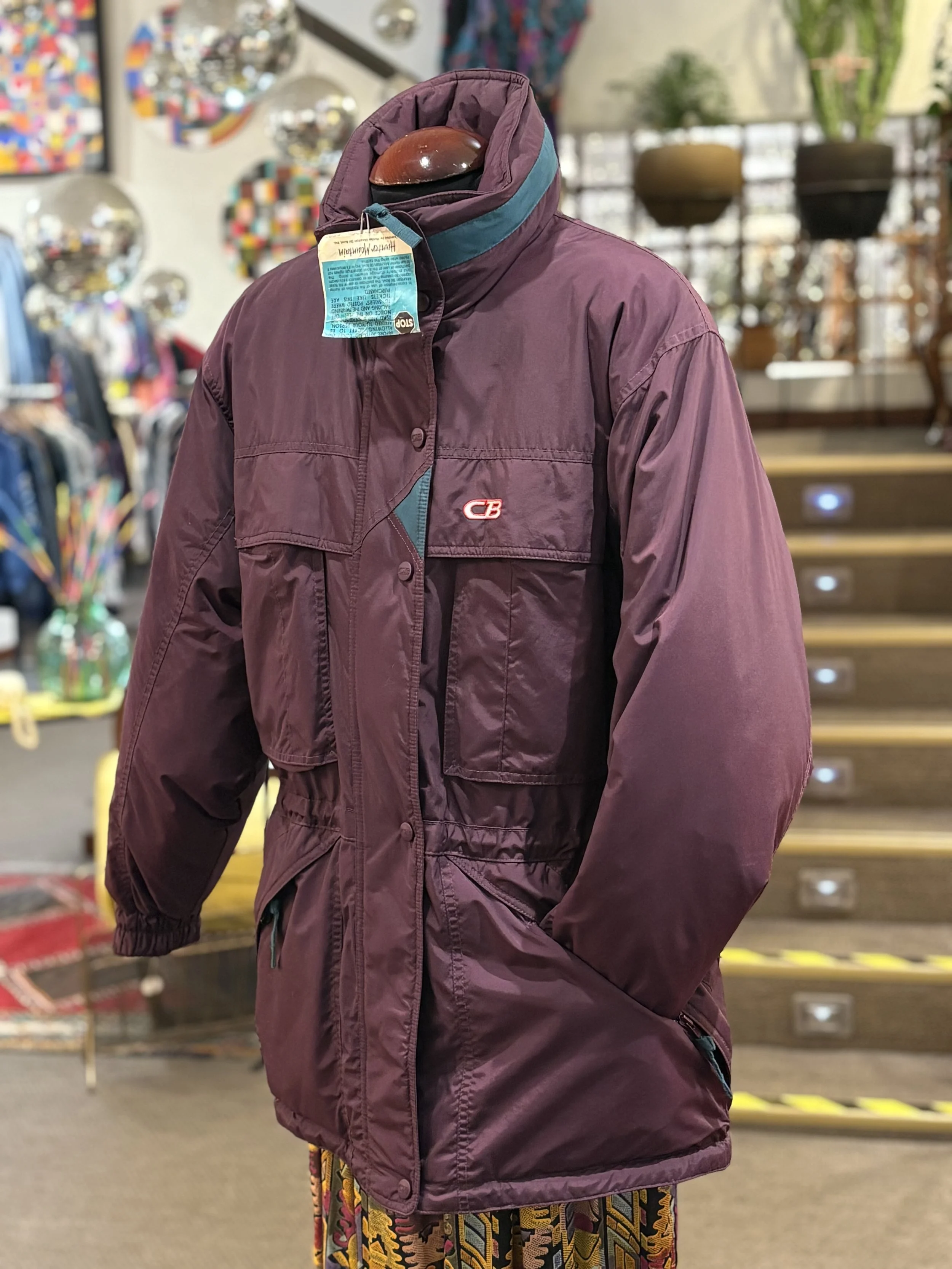 Chaqueta vintage de esquí CB Sport de plumón y pluma años 90