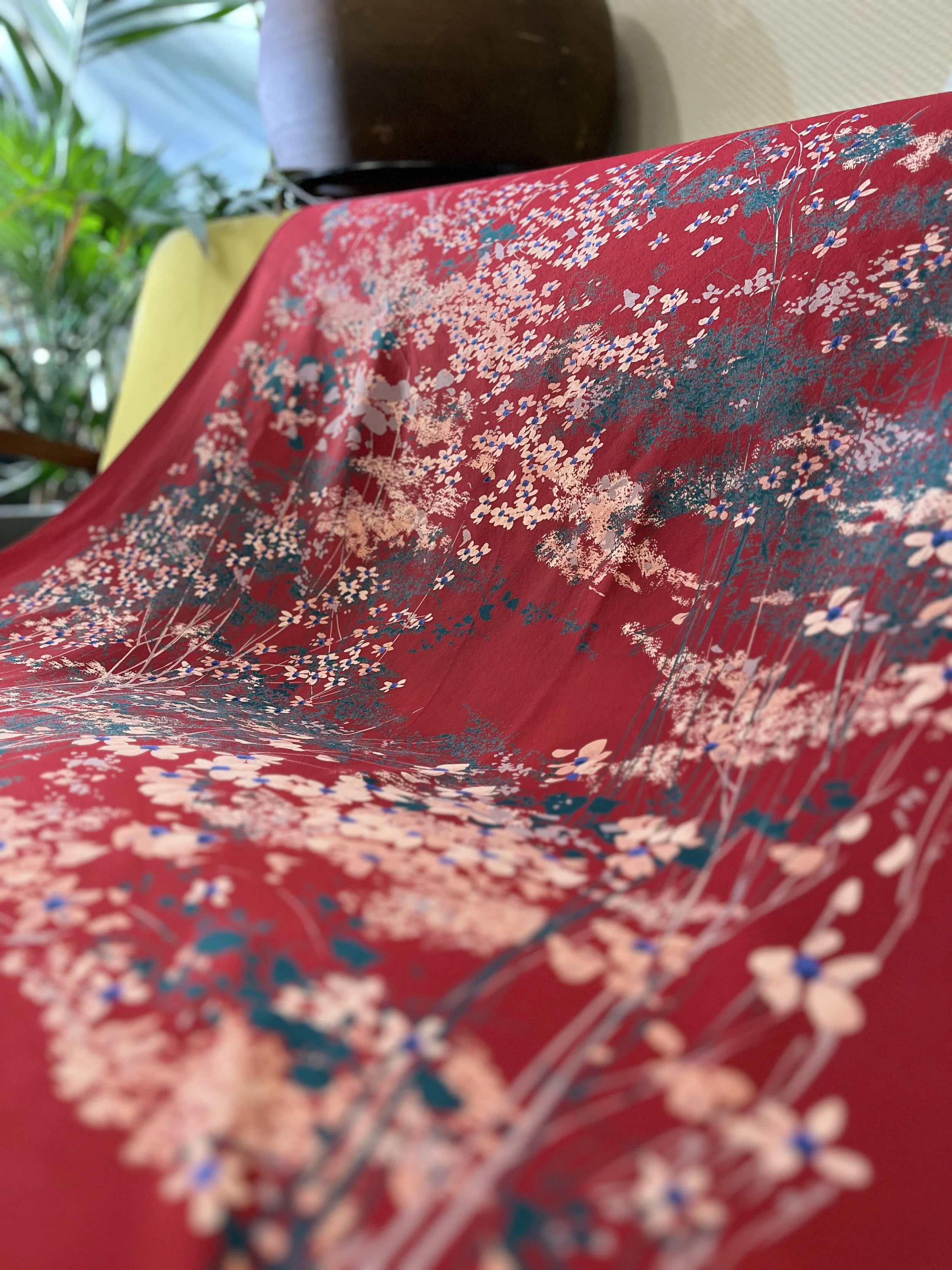 Pañuelo vintage de seda made in france