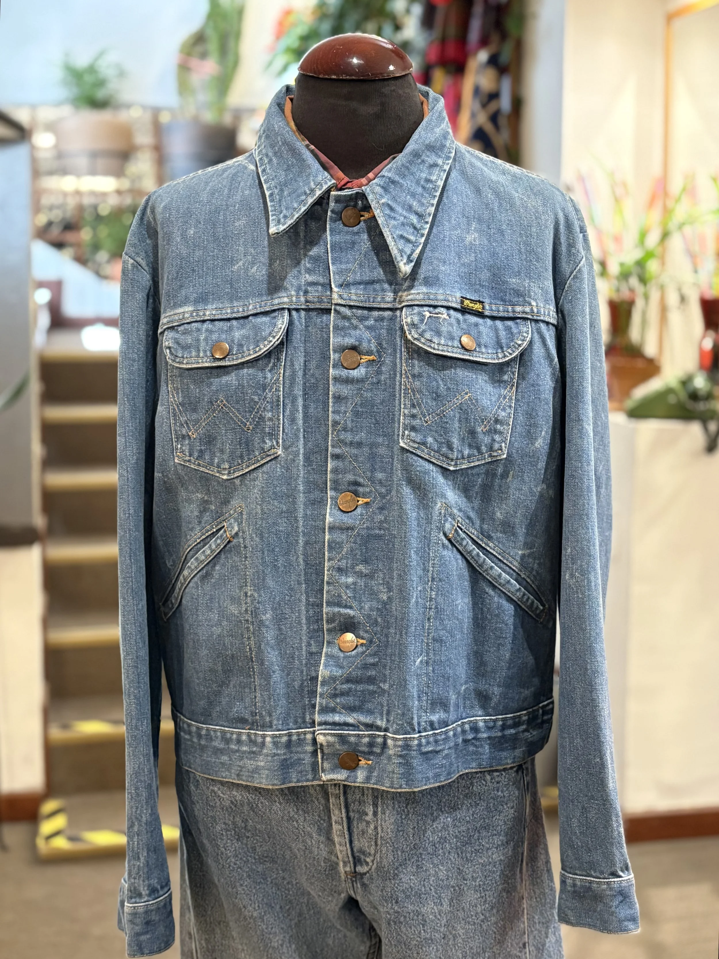 Chaqueta vintage vaquera Wrangler años 70 made in usa