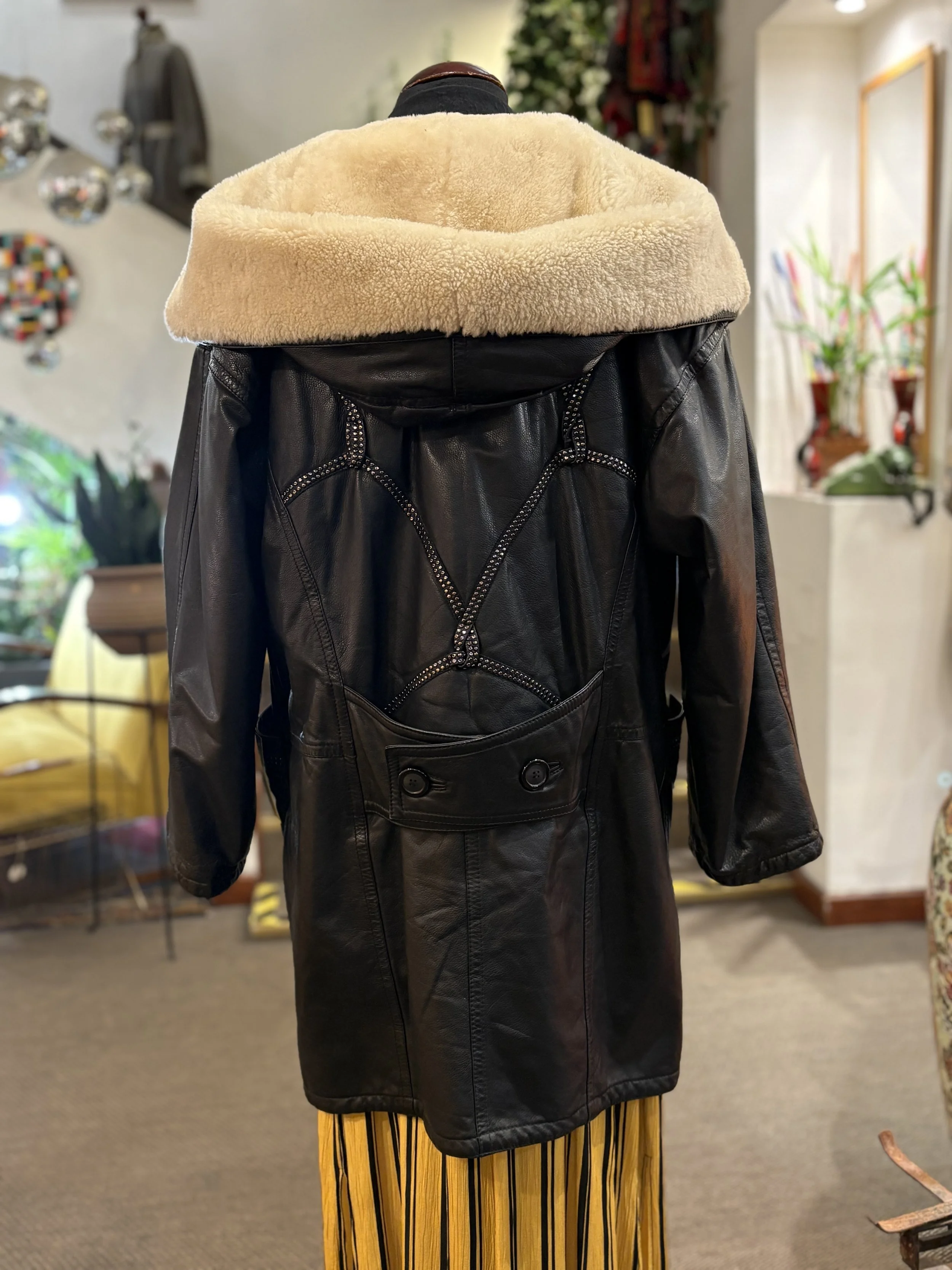 Pelliza vintage de piel vitello de los años 80/90 made in italy