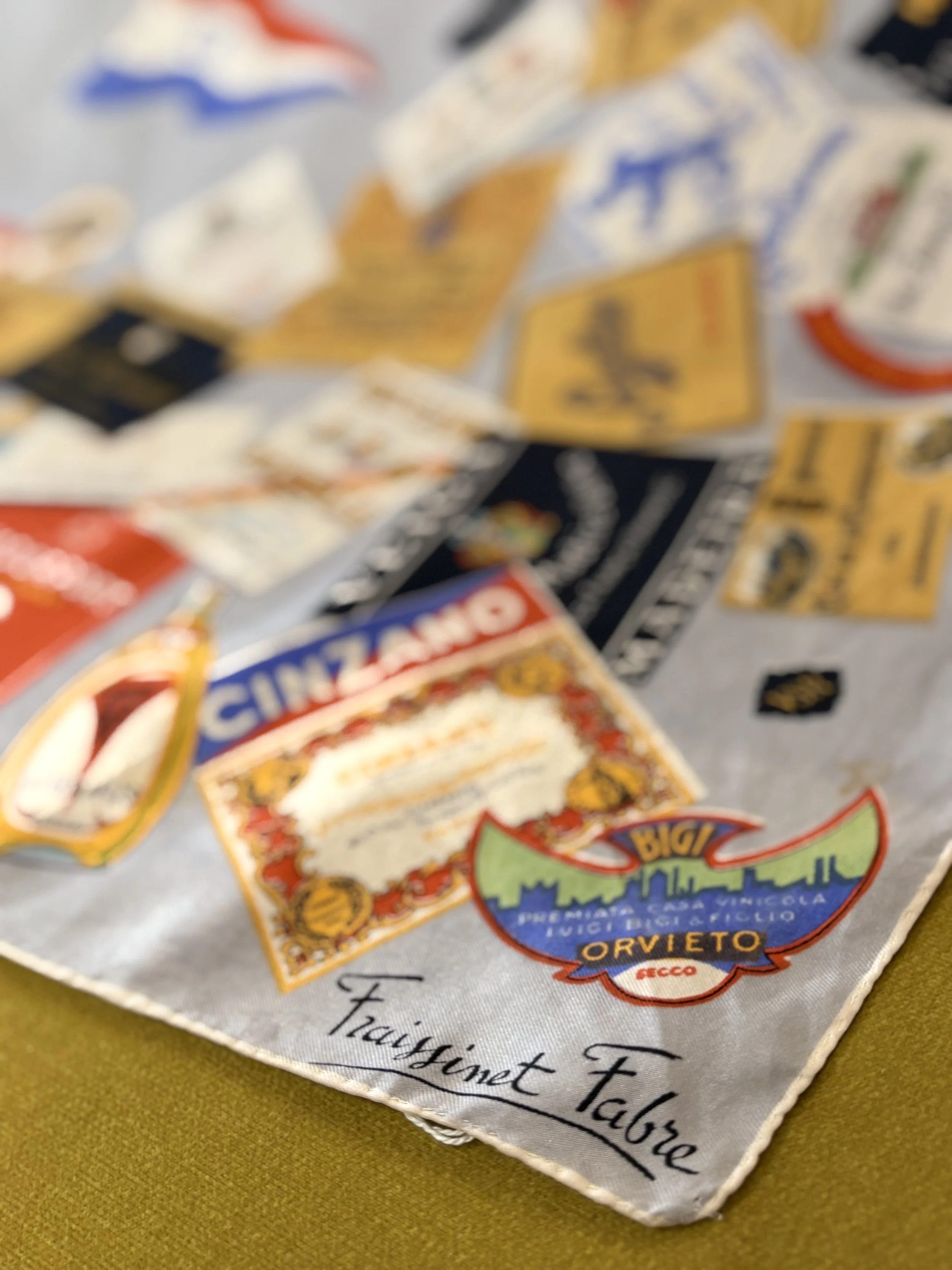 Pañuelo vintage de seda made in france años 70