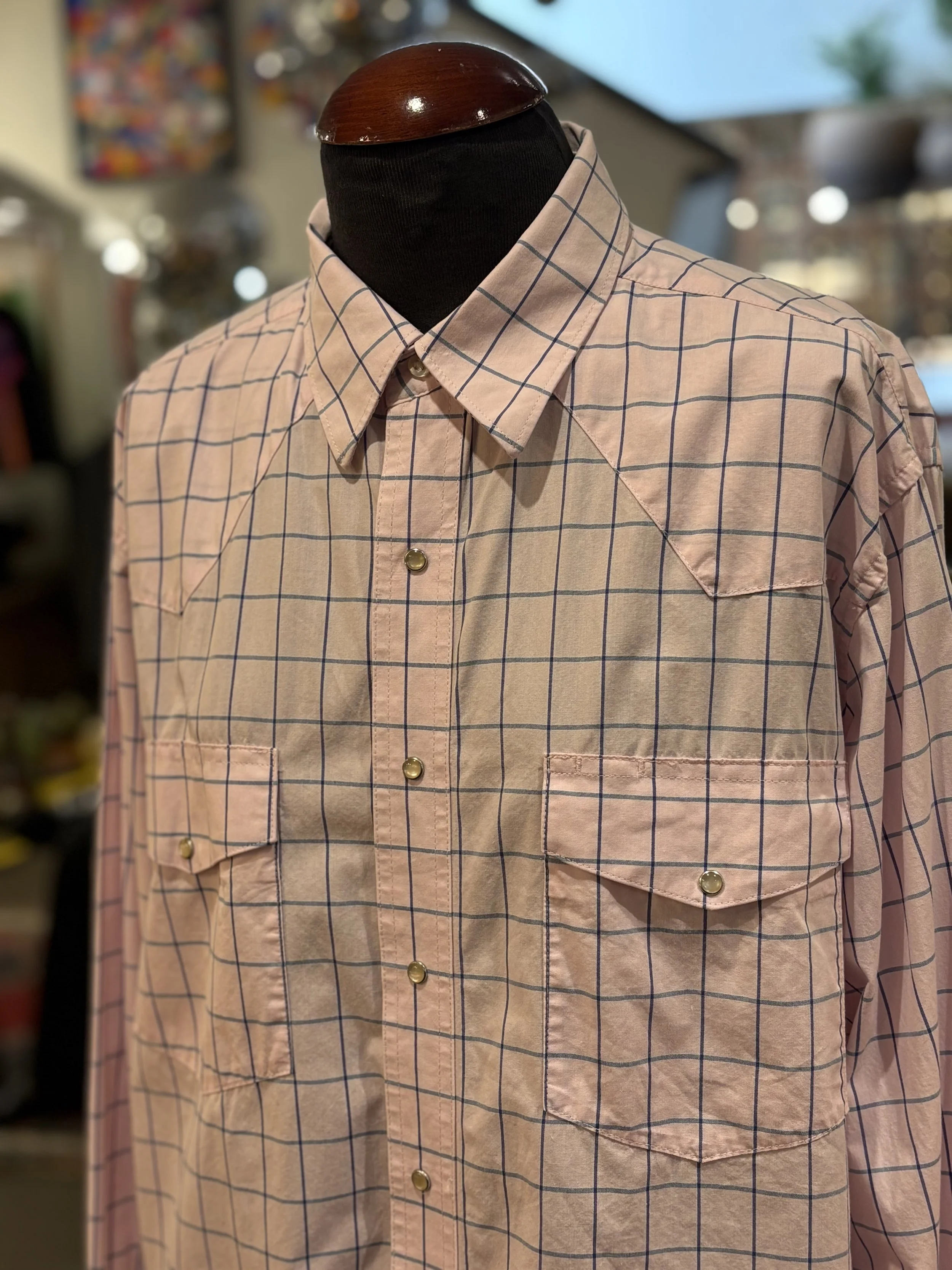 Camisa vintage western cowboy cut Wrangler USA