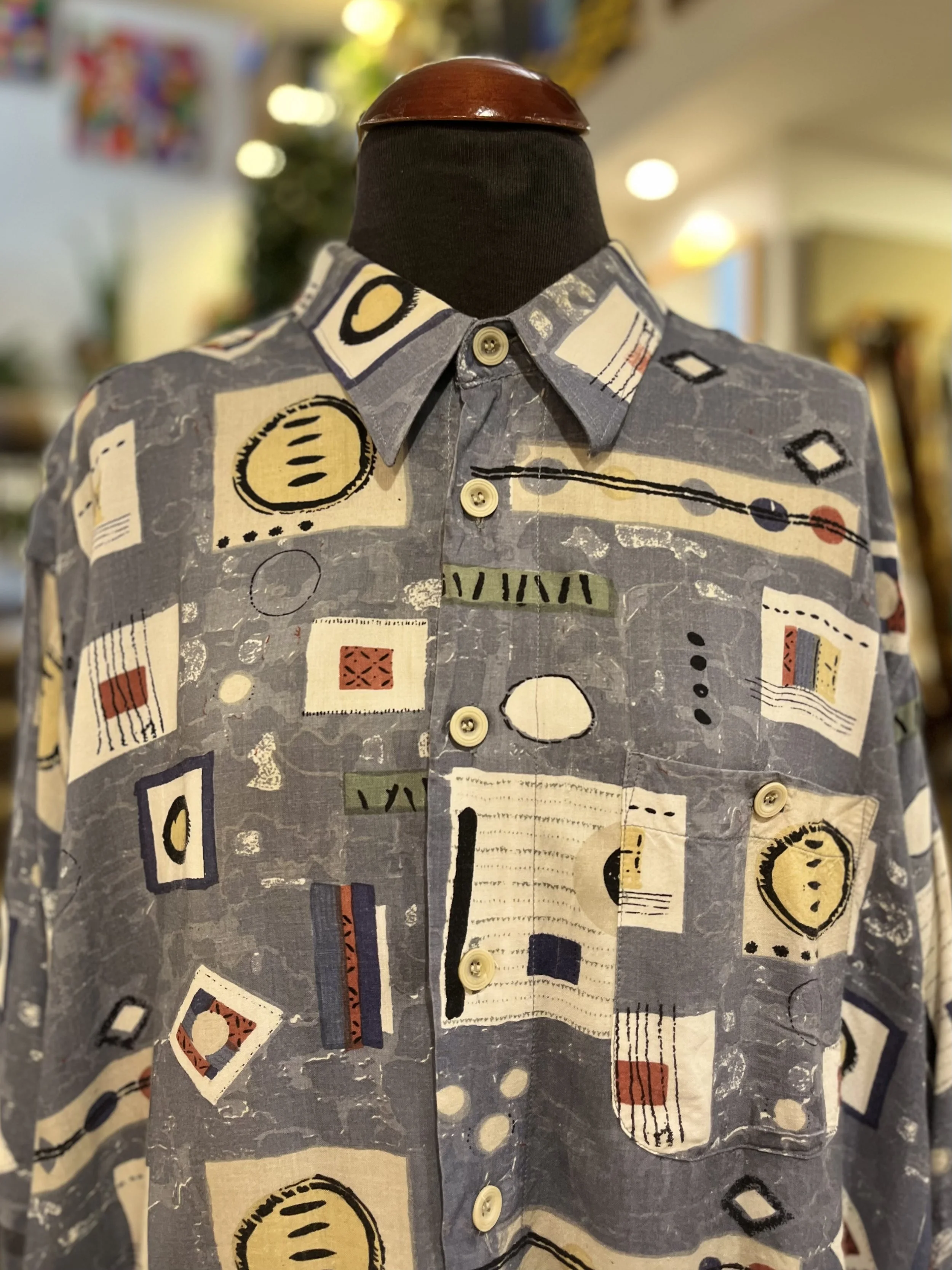 Camisa crazy vintage de manga corta años 90