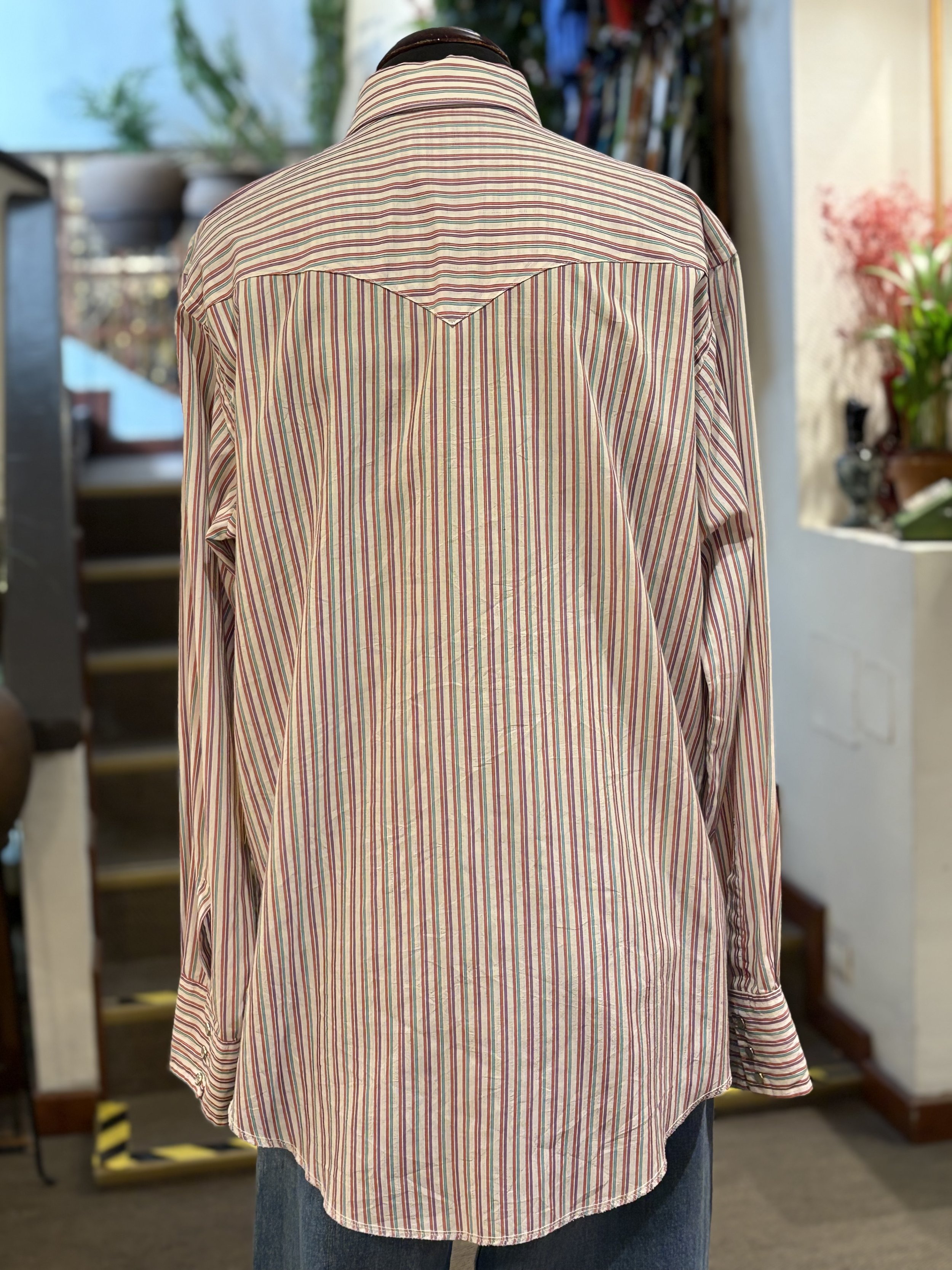 Camisa vintage western cowboy cut Wrangler USA